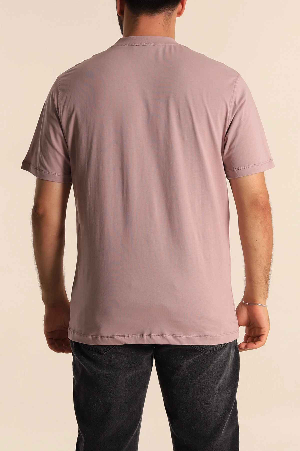 Mor Relaxed Fit Basic Erkek Tişört 279898