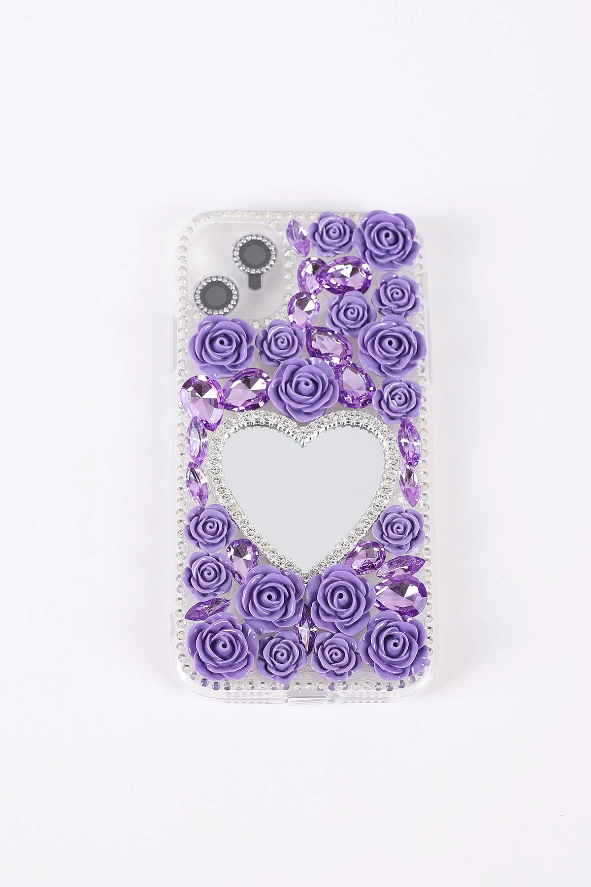 Mor TeknoCase İPhone 11 Uyumlu Beauty Case Serisi Lens Hediyeli Premium Sert Silikon Telefon Kılıfı 430415