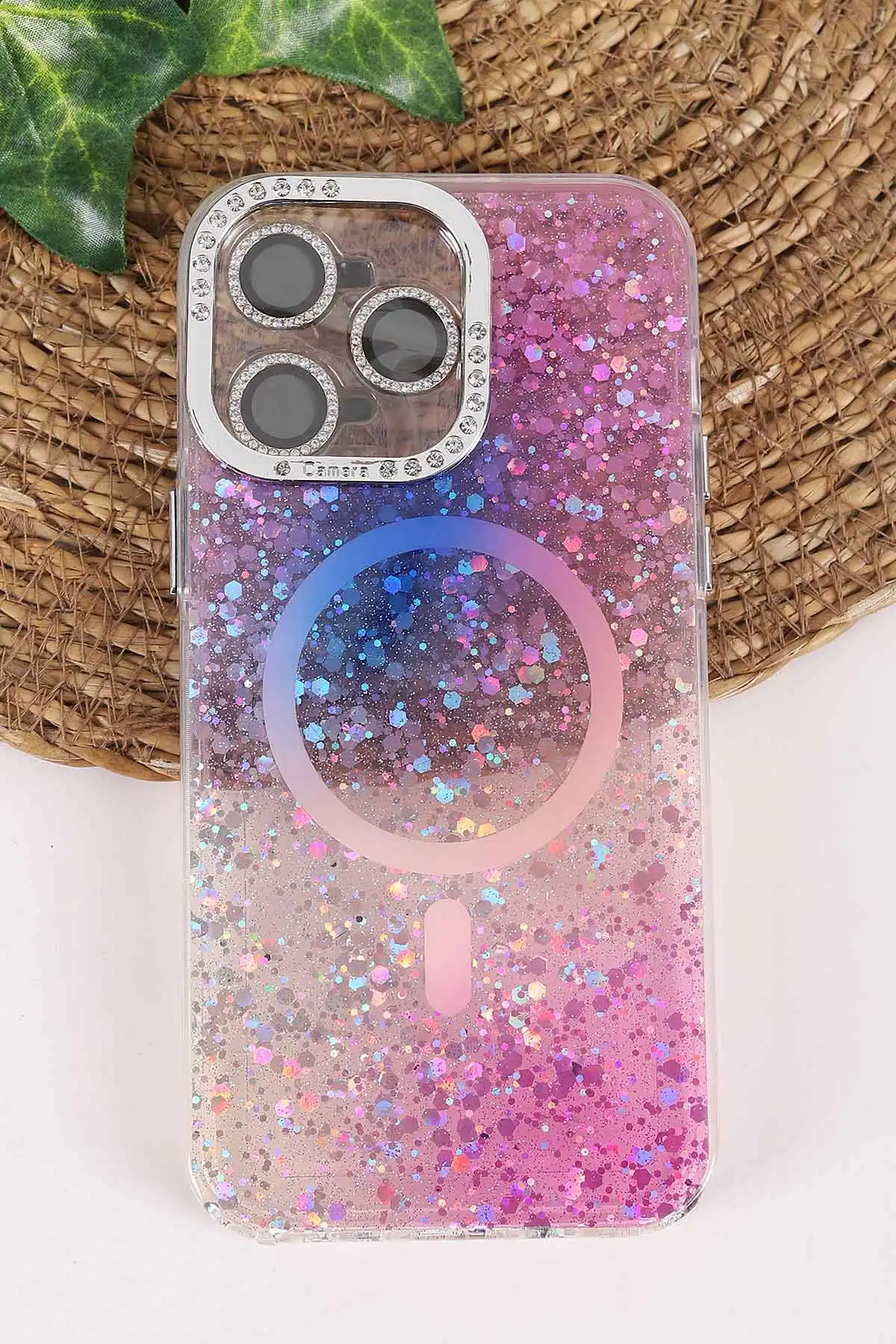Mor TeknoCase İPhone 14 Pro Max Uyumlu Sortie Diamond Case Serisi Sert Silikon Telefon Kılıfı 457970