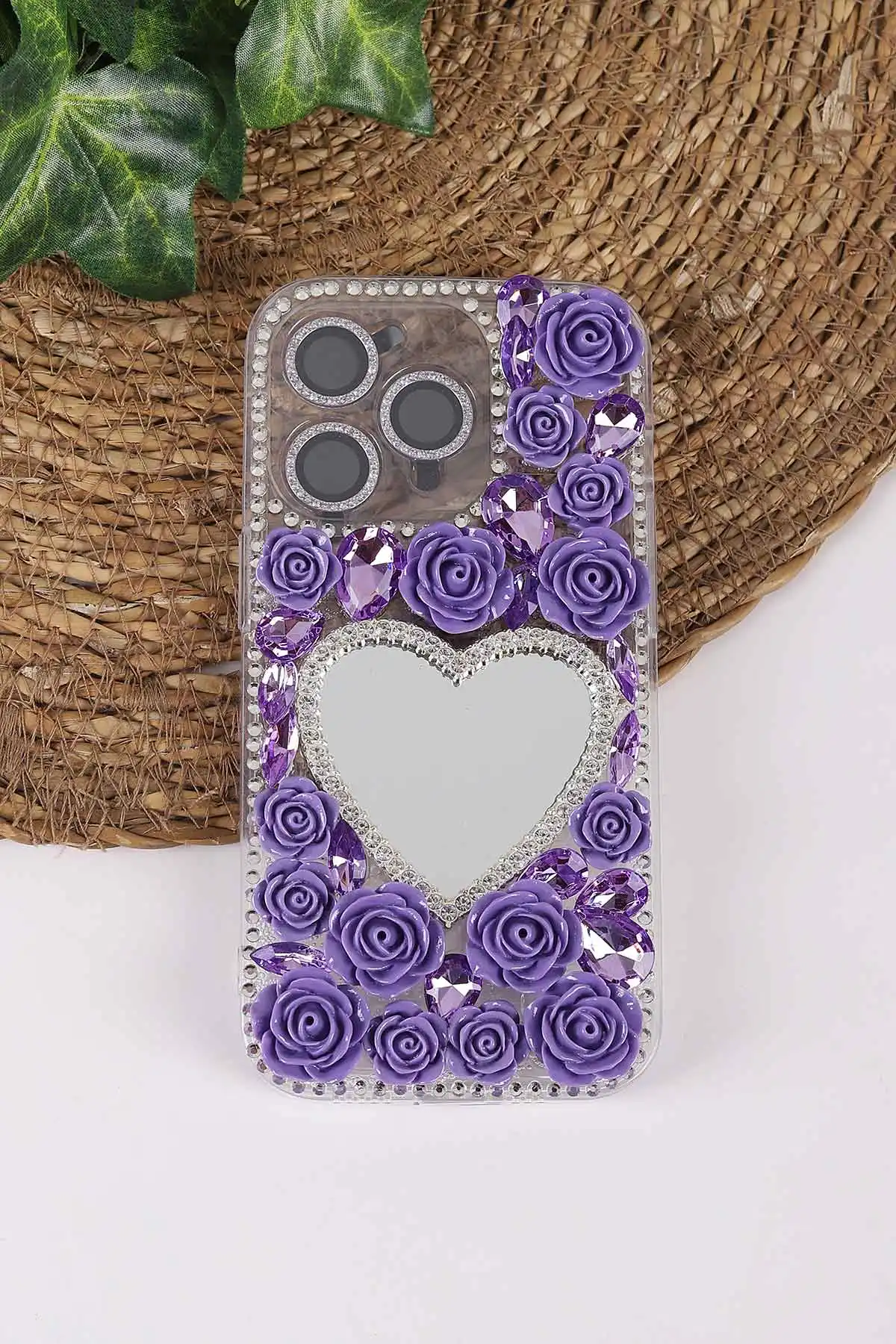 Mor TeknoCase İPhone 14 Pro Uyumlu Beauty Case Serisi Lens Hediyeli Premium Sert Silikon Telefon Kılıfı 430430
