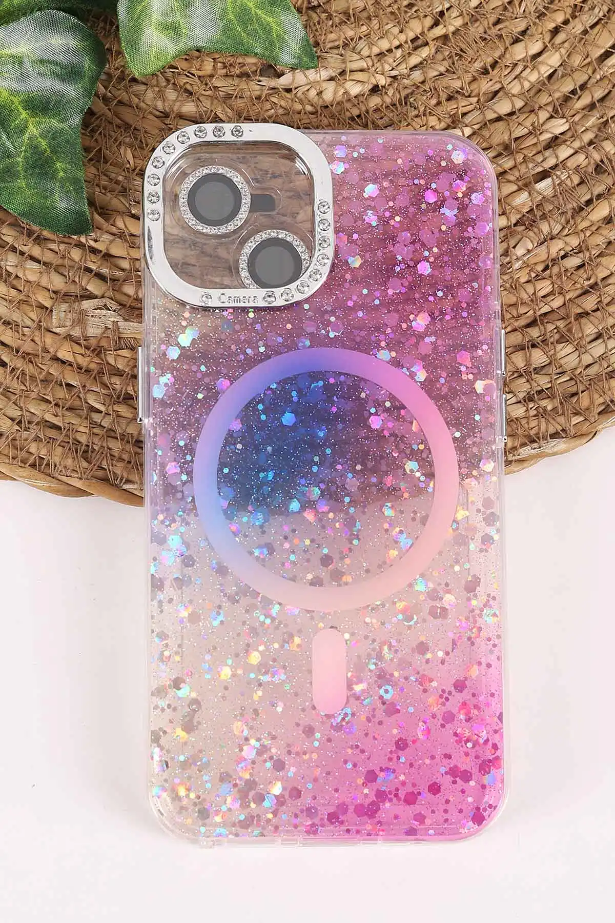 Mor TeknoCase İPhone 14 Uyumlu Sortie Diamond Case Serisi Sert Silikon Telefon Kılıfı 457960