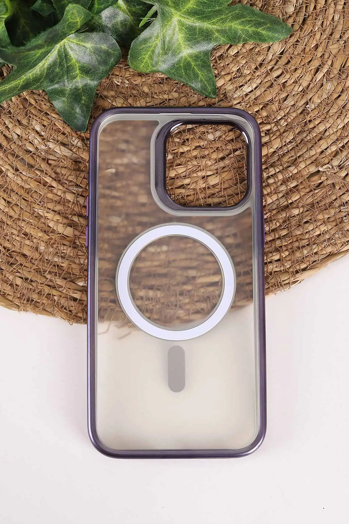 Mor TeknoCase İphone 15 Pro Max Uyumlu Believe Serisi Lens Hediyeli Silikon Telefon Kılıfı 472525