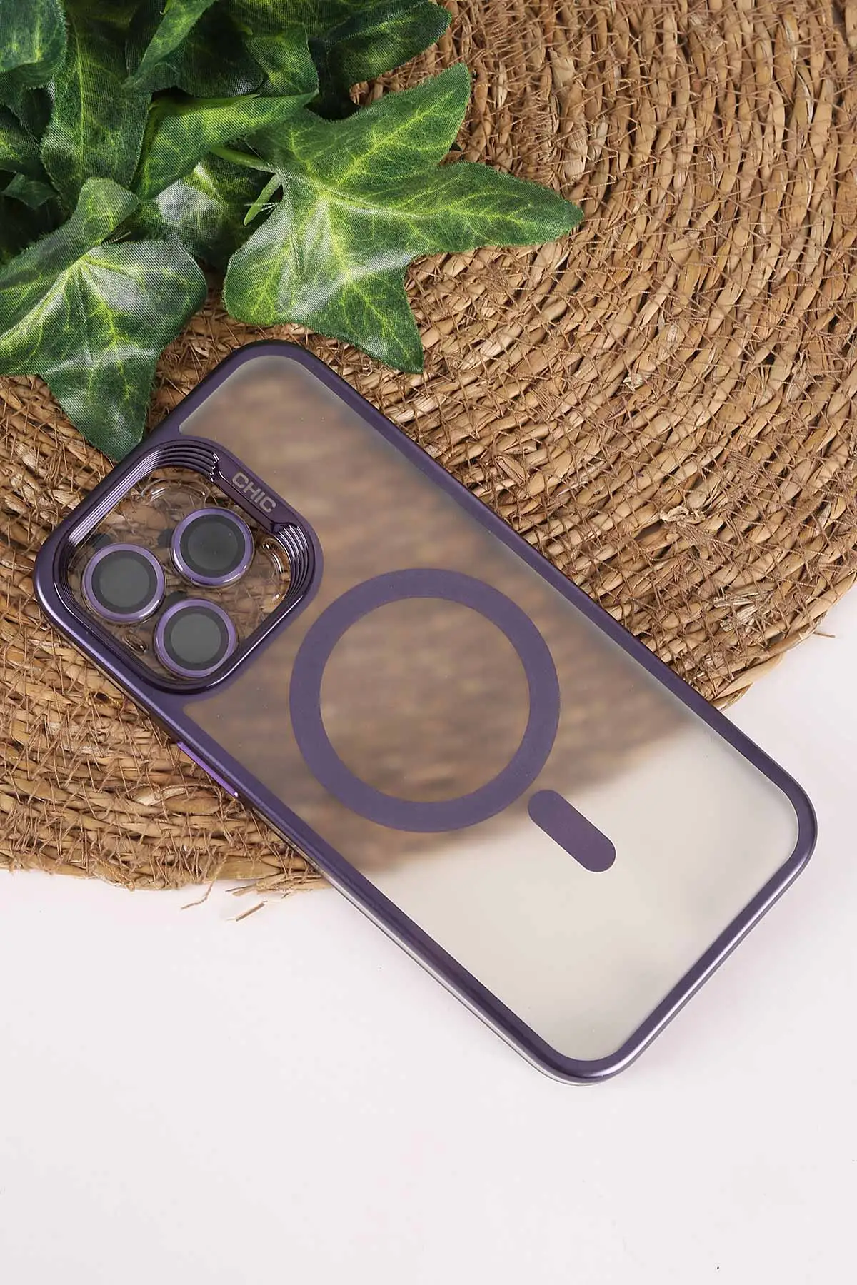 Mor TeknoCase İphone 15 Pro Max Uyumlu Believe Serisi Lens Hediyeli Silikon Telefon Kılıfı 472525
