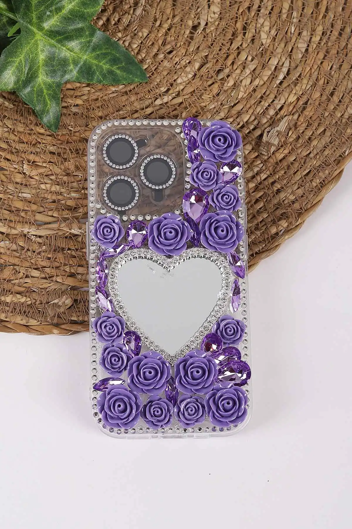 Mor TeknoCase İPhone 15 Pro Uyumlu Beauty Case Serisi Lens Hediyeli Premium Sert Silikon Telefon Kılıfı 430449