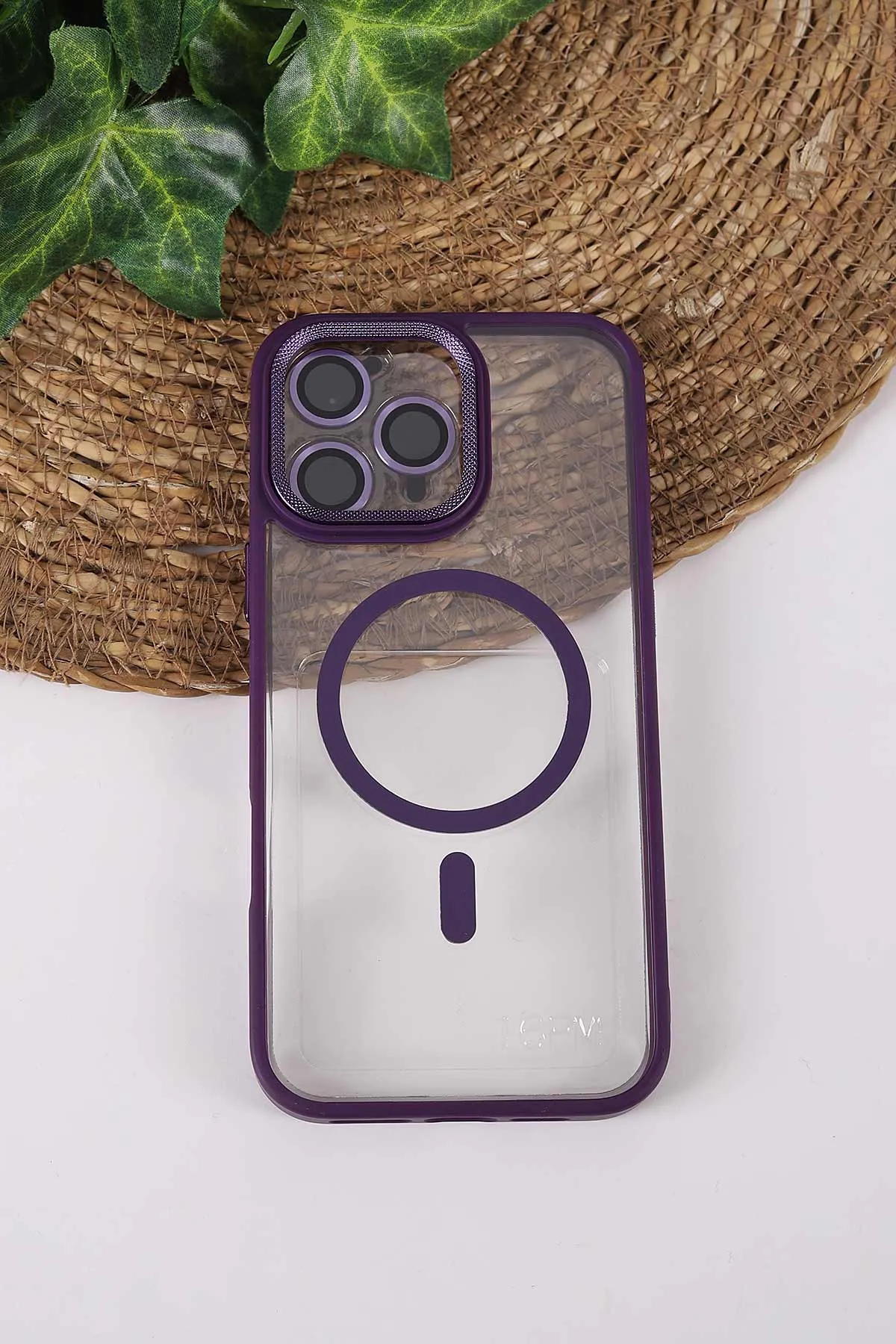Mor TeknoCase İPhone 16 Pro Max Uyumlu Clear Lüx Case Serisi Lens Hediyeli Sert Silikon Telefon Kılıfı 430745