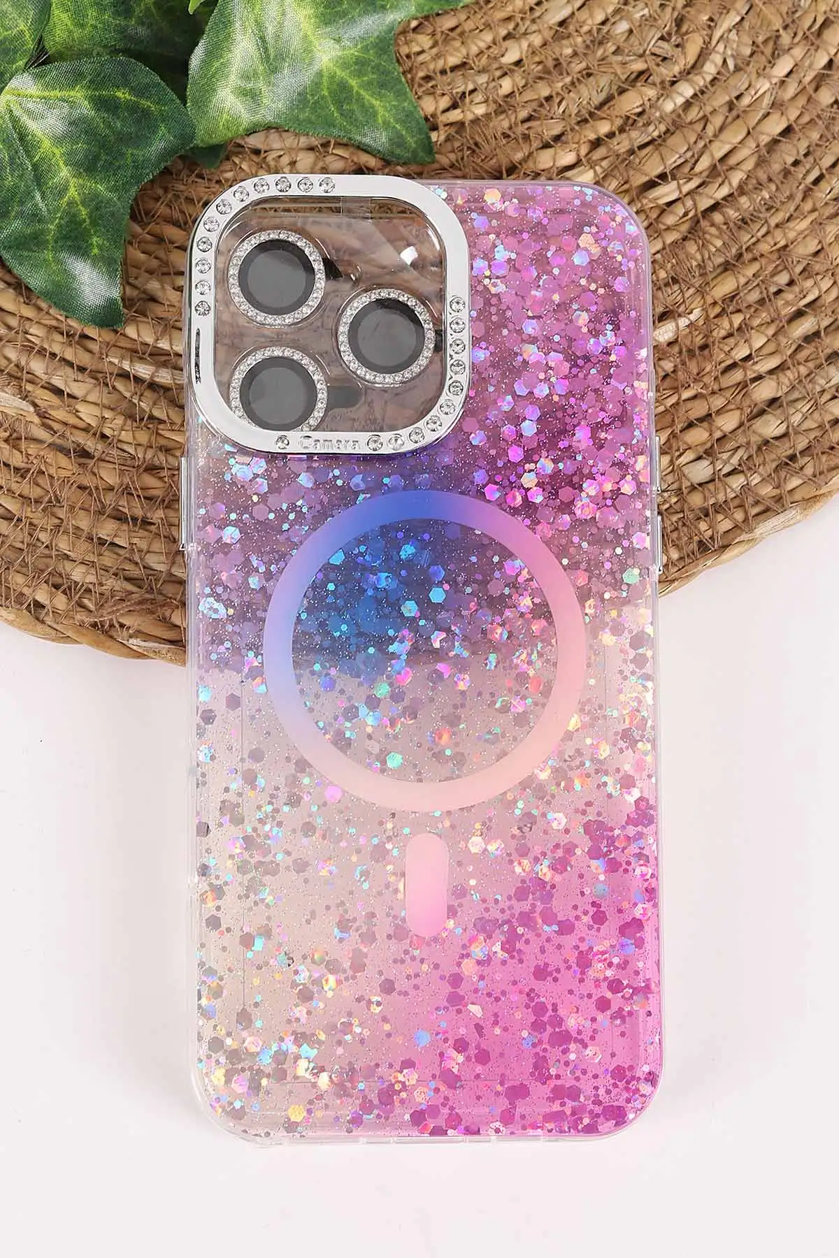 Mor TeknoCase İPhone 16 Pro Max Uyumlu Sortie Diamond Case Serisi Sert Silikon Telefon Kılıfı 458000