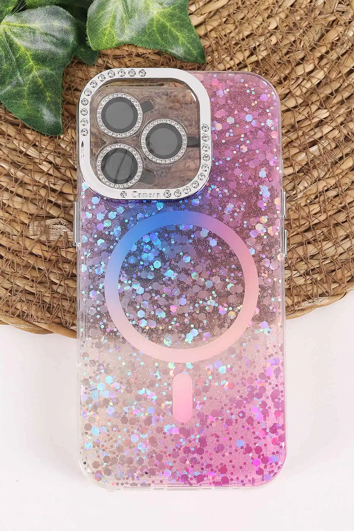 Mor TeknoCase İPhone 16 Pro Uyumlu Sortie Diamond Case Serisi Sert Silikon Telefon Kılıfı 458004