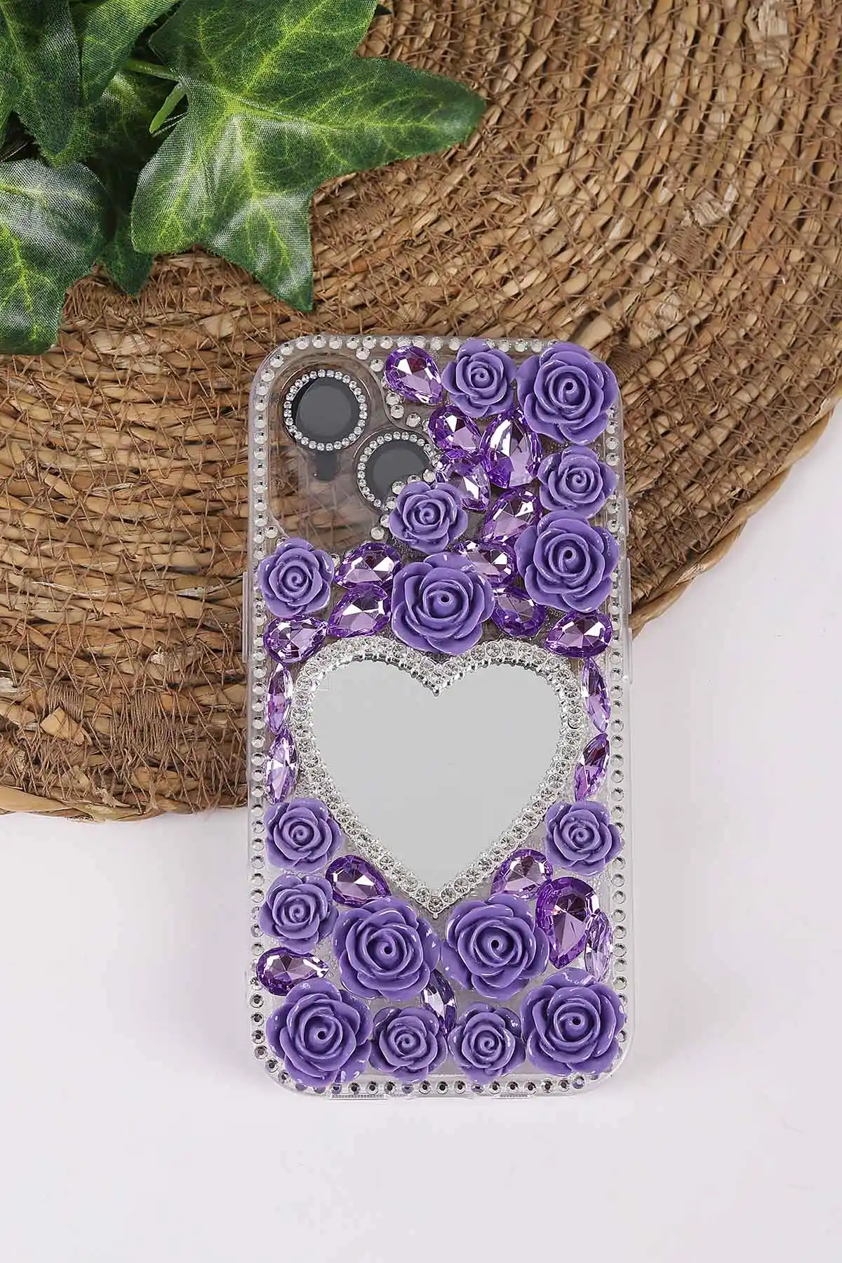 Mor TeknoCase İPhone 16 Uyumlu Beauty Case Serisi Lens Hediyeli Premium Sert Silikon Telefon Kılıfı 430454