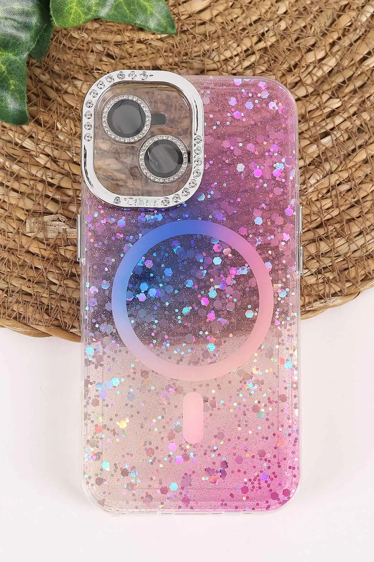 Mor TeknoCase İPhone 16 Uyumlu Sortie Diamond Case Serisi Sert Silikon Telefon Kılıfı 457996