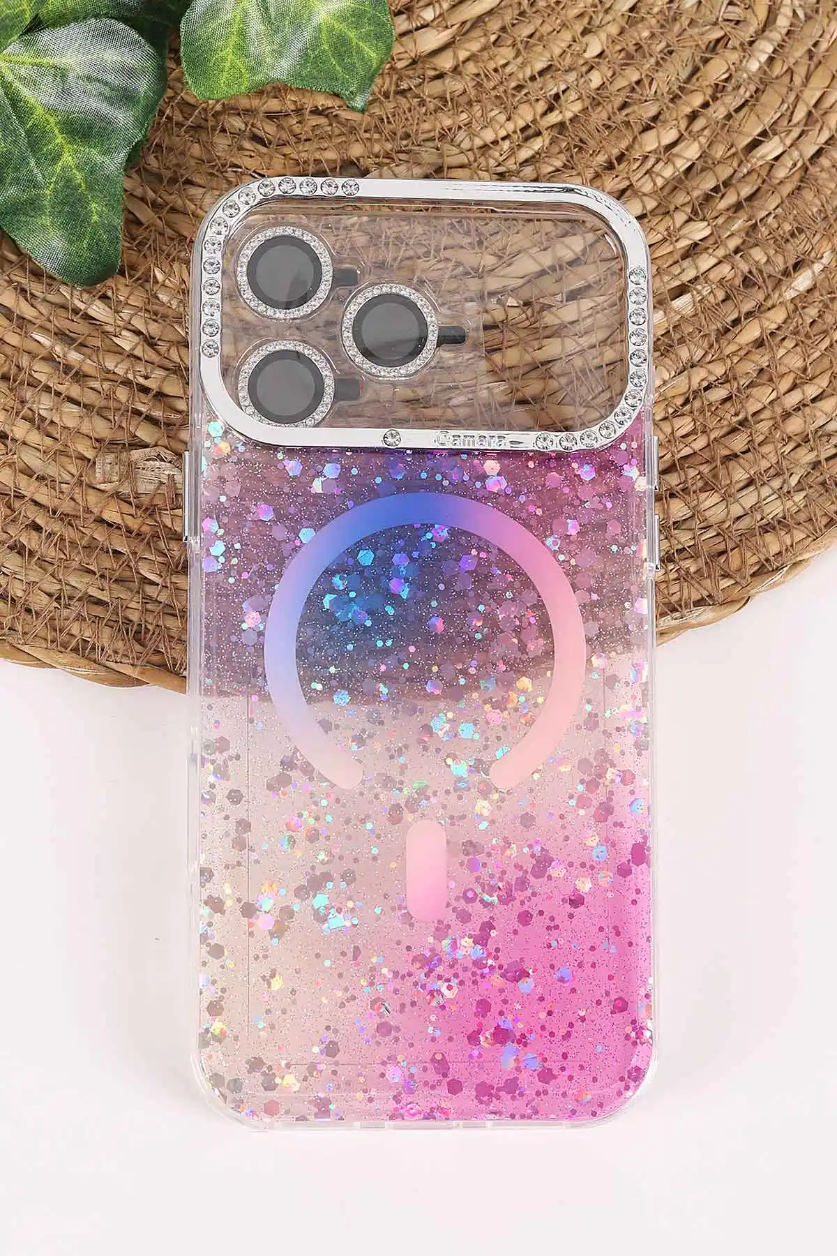 Mor TeknoCase İPhone 17 Pro Max Uyumlu Sortie Diamond Case Serisi Sert Silikon Telefon Kılıfı 458016
