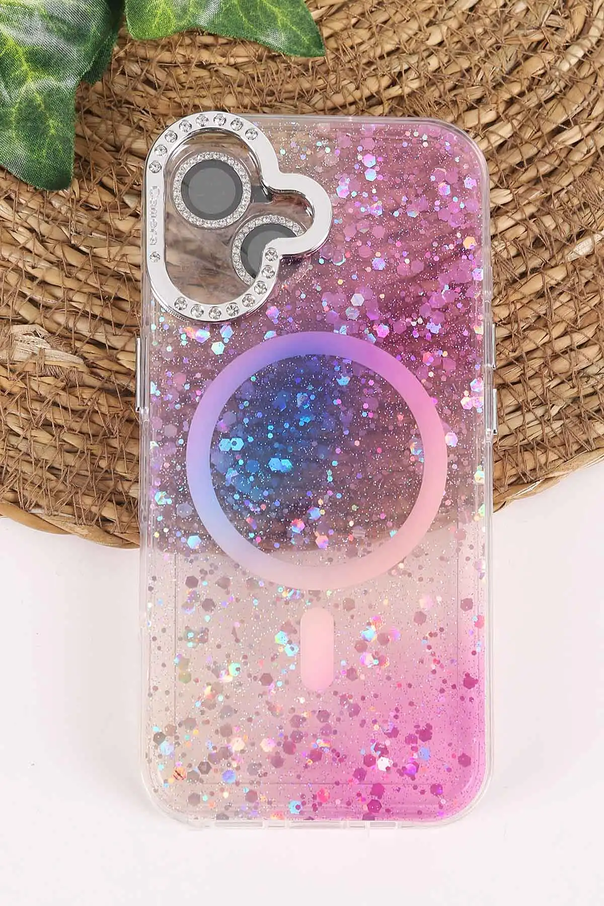 Mor TeknoCase İPhone 17 Uyumlu Sortie Diamond Case Serisi Sert Silikon Telefon Kılıfı 458008