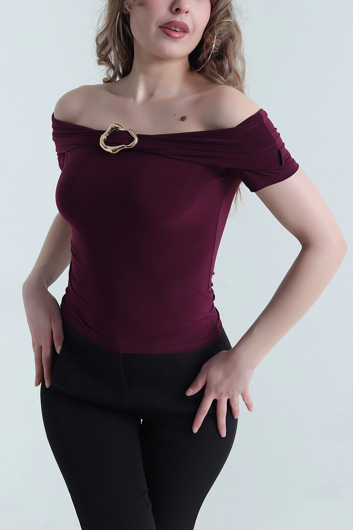 Mor Tokalı Sandy Kadın Bluz 452068