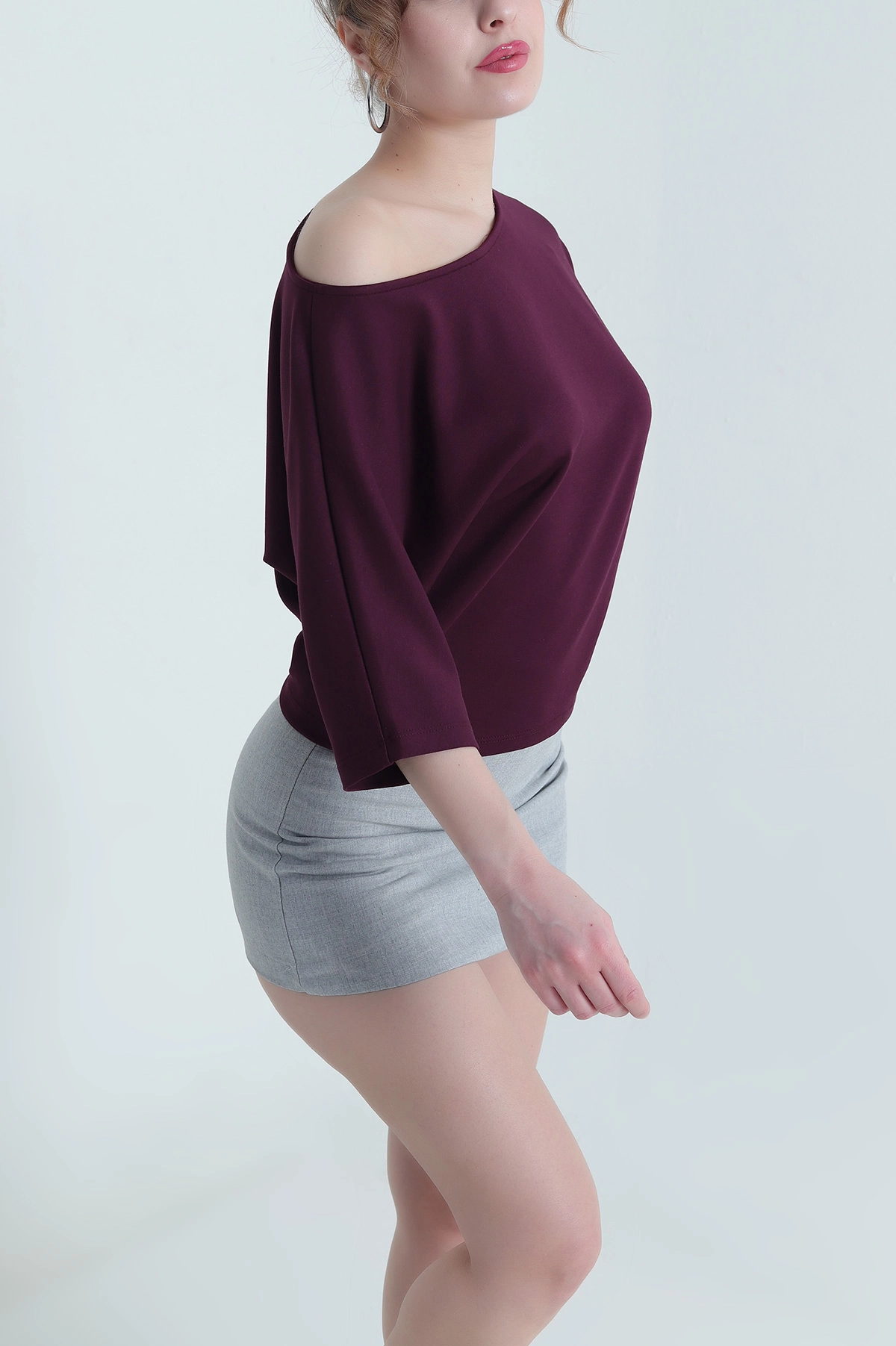 Mor Yarasa Kol Oysho Kadın Bluz 438643