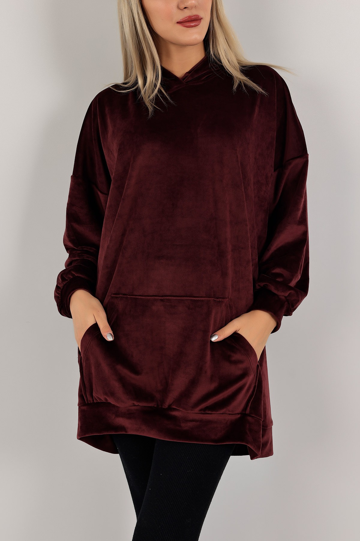 Mor Yeni Sezon Kadife Tunik Sweat 133945