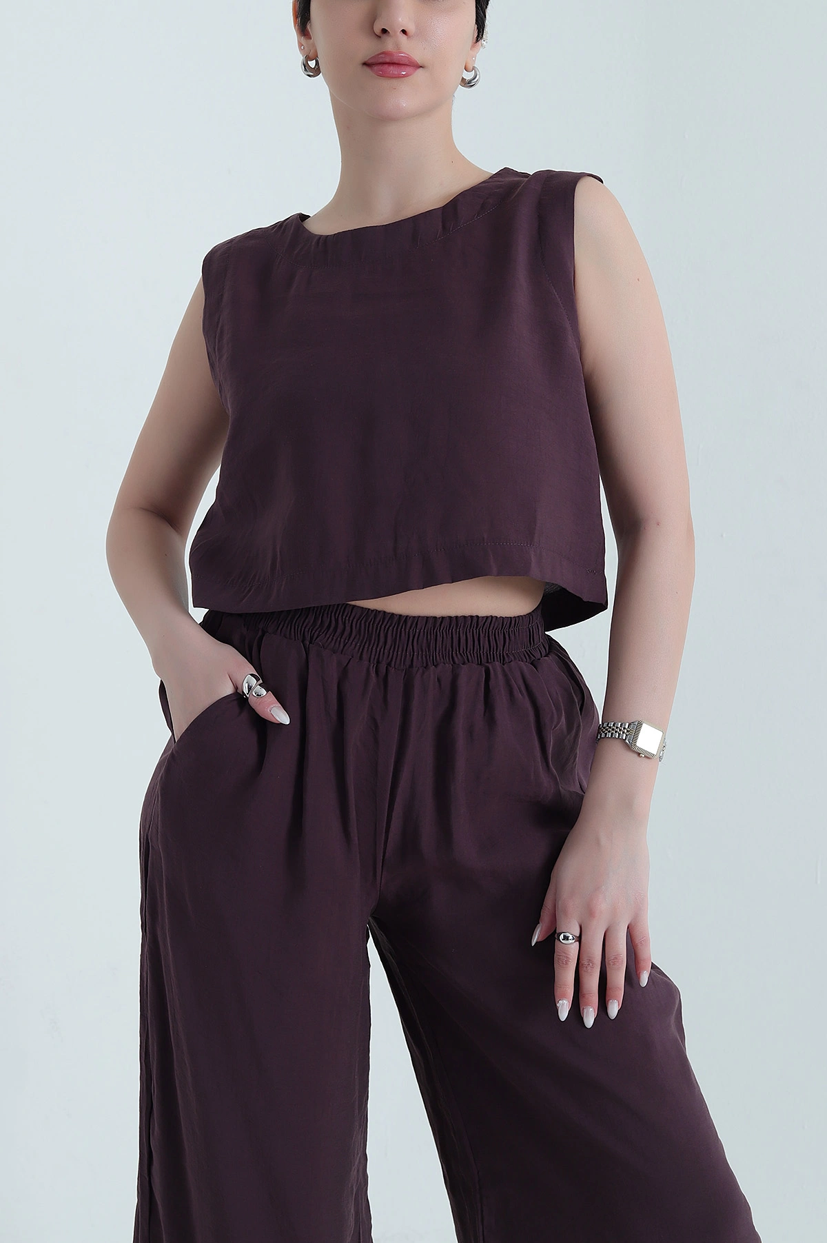 Mor Yeni Sezon Modal Kadın İkili Takım 444254