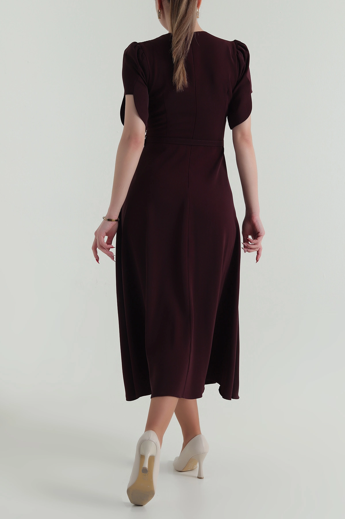 Mor Yeni Sezon Twill Kadın Elbise 425143