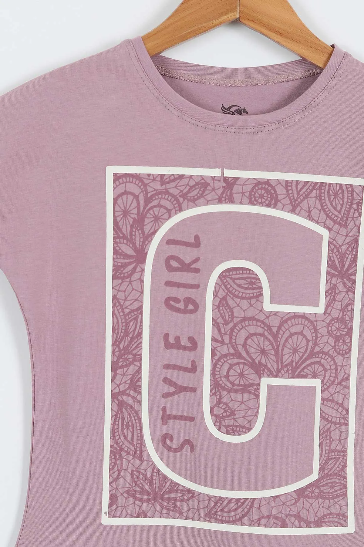 Mürdüm (3-12 Yaş) Style Girl Baskılı   Kısa Kol   Kız Çocuk Tişört 354313