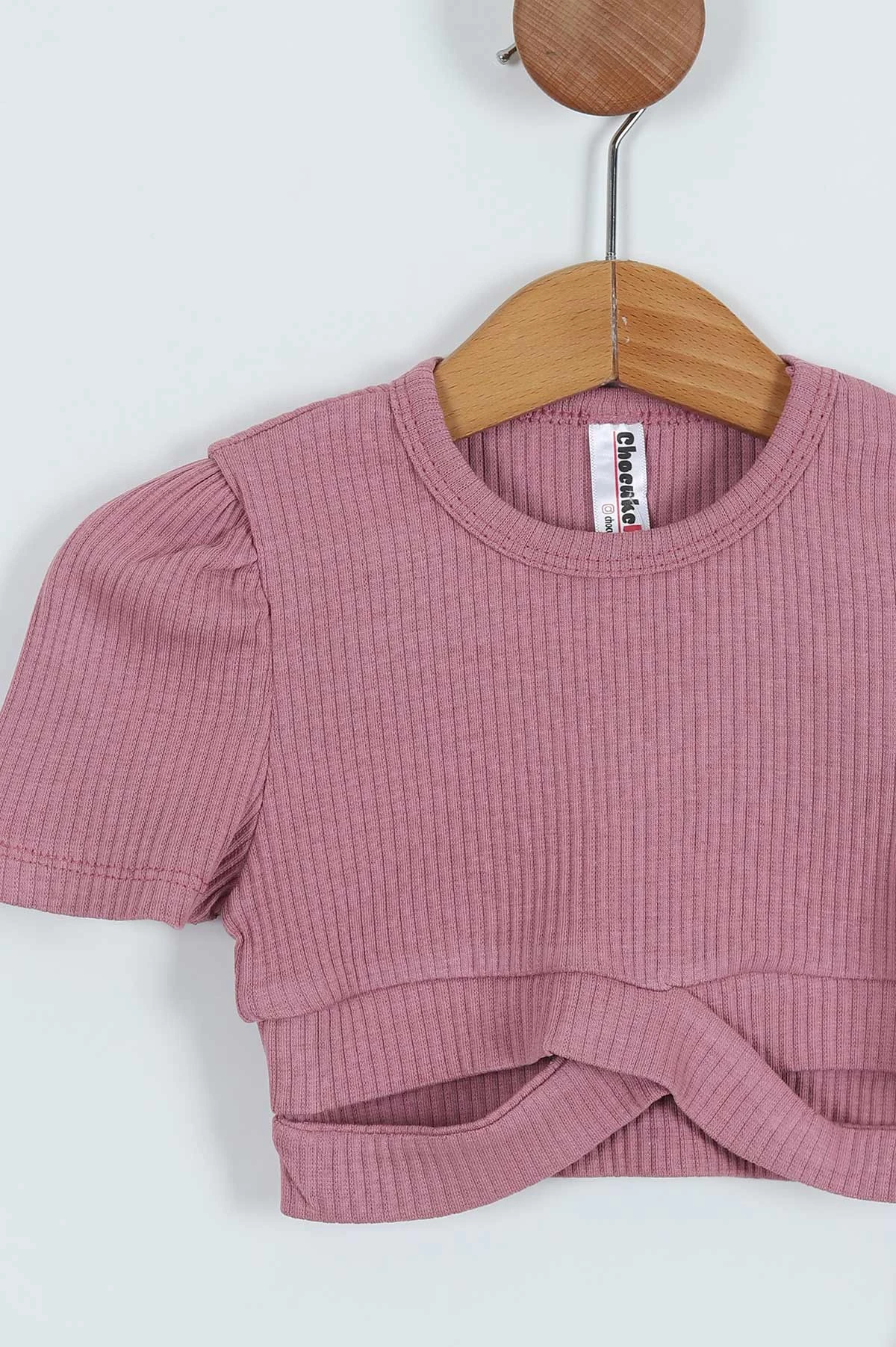 Mürdüm (3-7 Yaş) Crop Fitilli Kız Çocuk Takım 265336