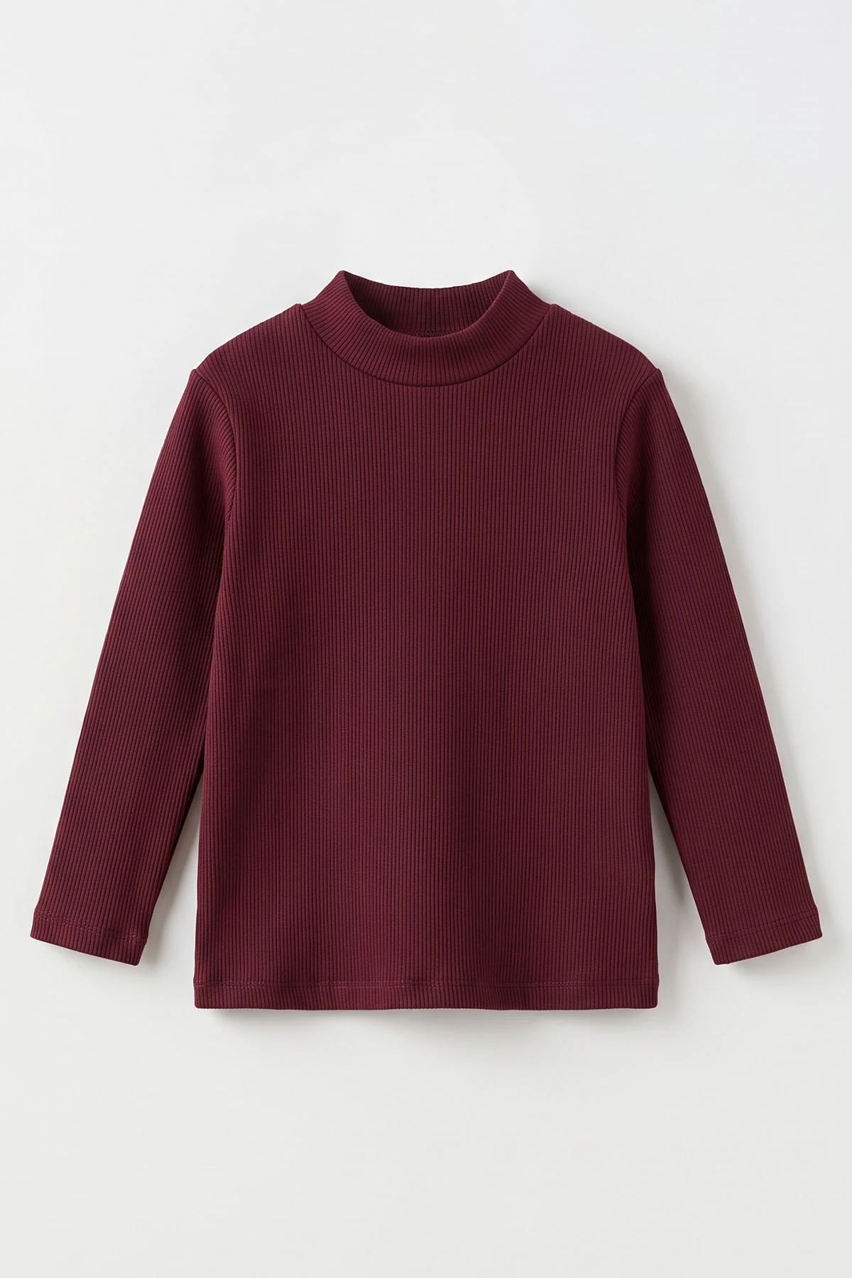 Mürdüm (5-12 Yaş) Yarım Balıkçı Yaka Kaşkorse Kız Çocuk Body Sweatshirt 493041
