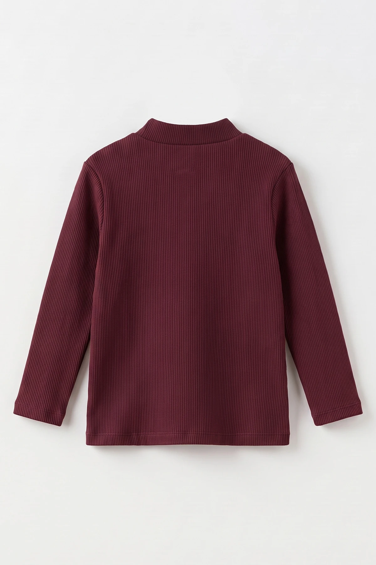 Mürdüm (5-12 Yaş) Yarım Balıkçı Yaka Kaşkorse Kız Çocuk Body Sweatshirt 493041