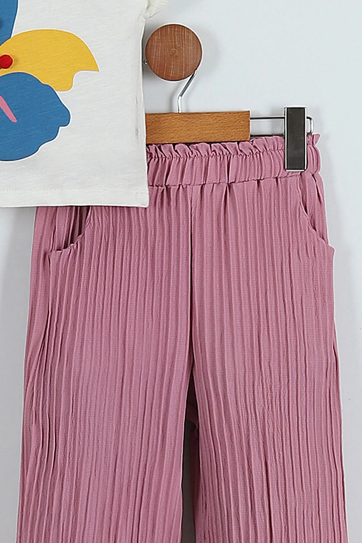Mürdüm (5-8 Yaş) Viskon Pantolonlu Kız Çocuk Takım 283726