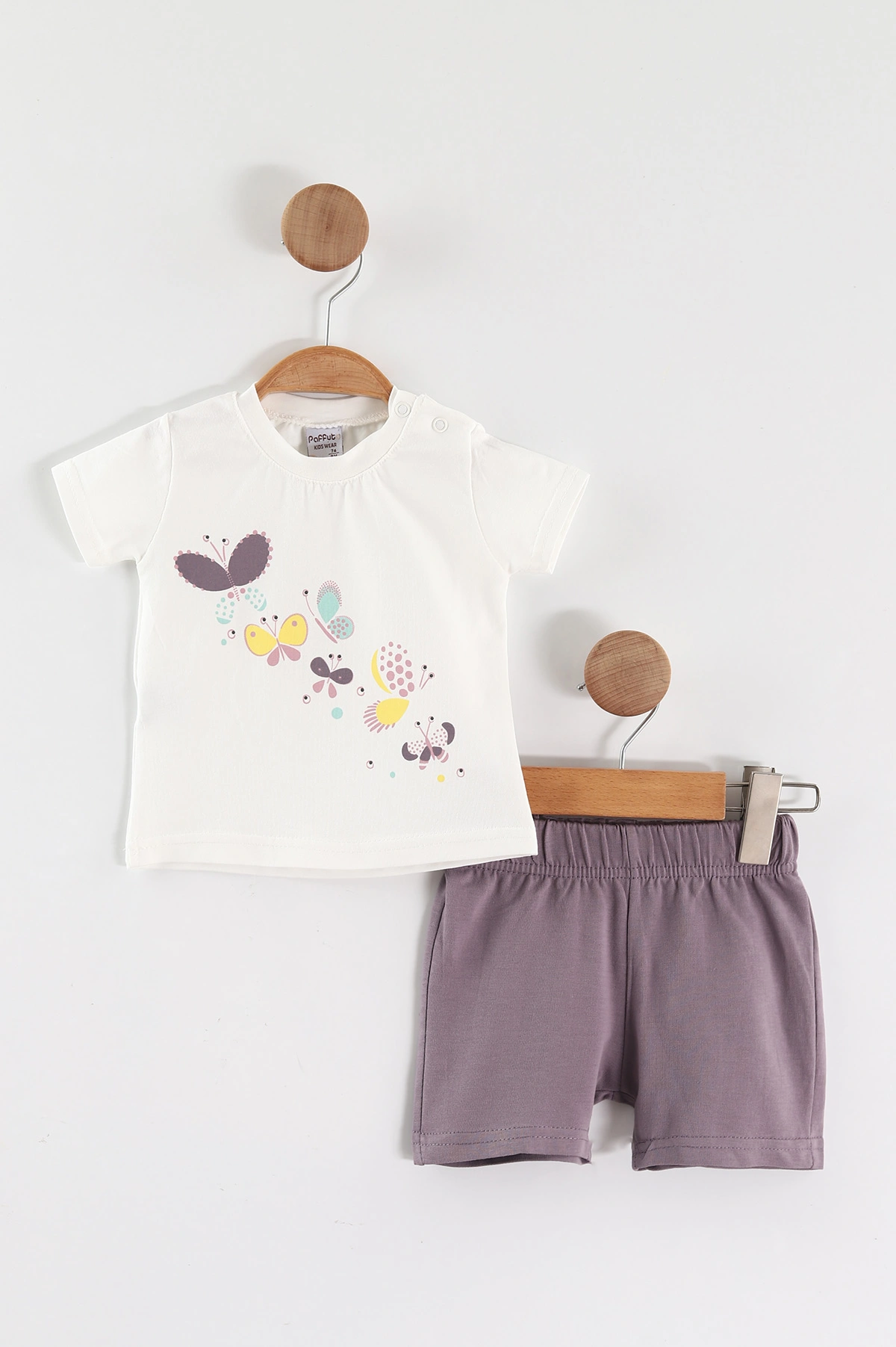 Mürdüm (6-24 Ay)Kelebek Baskılı Kız Bebek Takım 467648