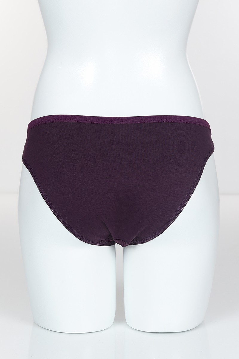Mürdüm 6384 Bikini Ön Dantel Arka Pamuk Külot 102314