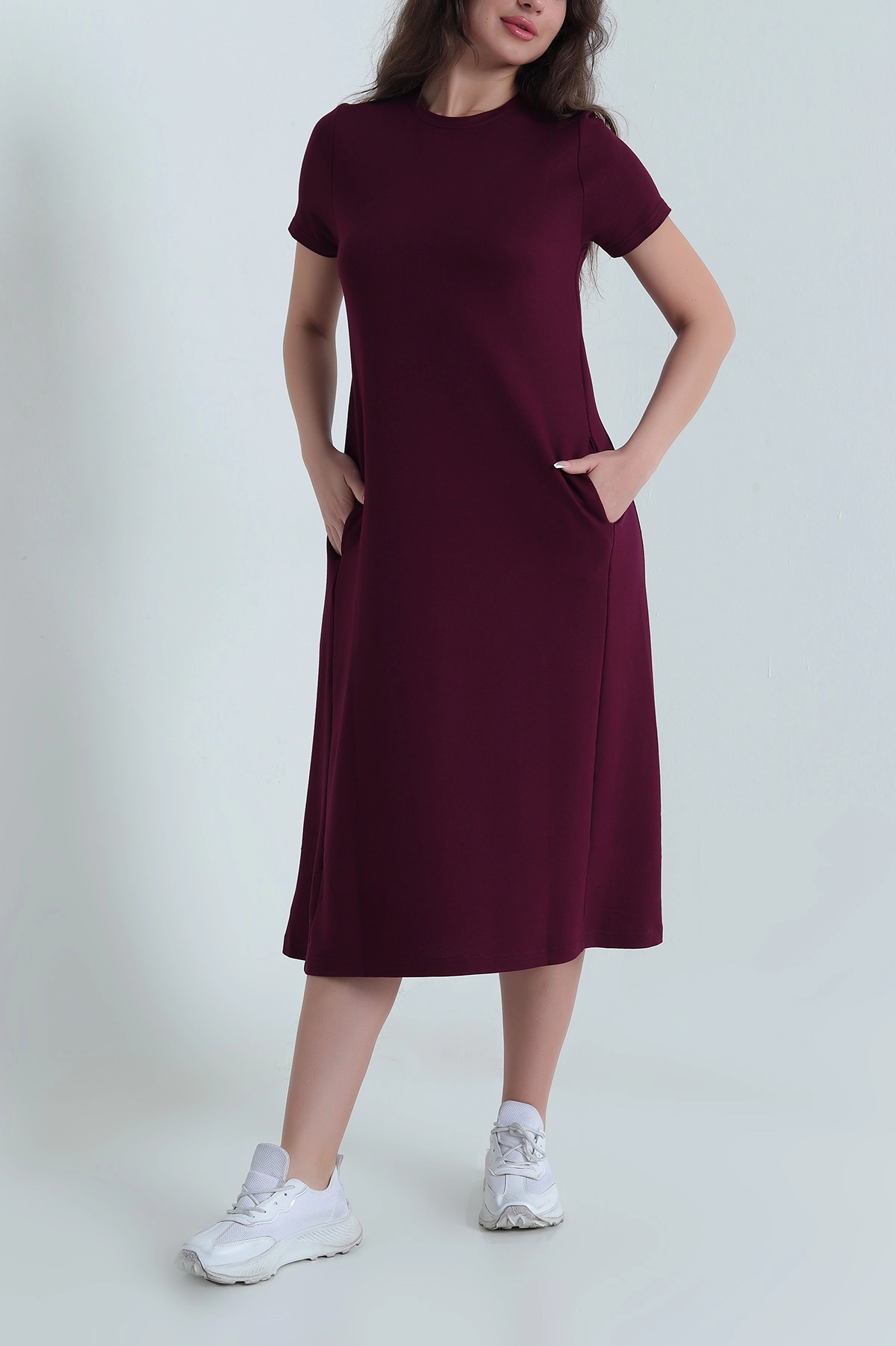 Mürdüm Cepli Kristal Kadın Elbise 461302