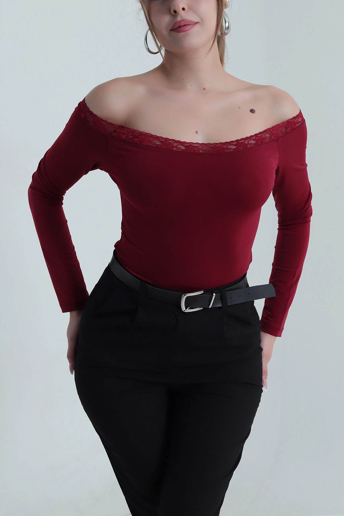 Mürdüm Dantelli Sandy Kadın Bluz 486981
