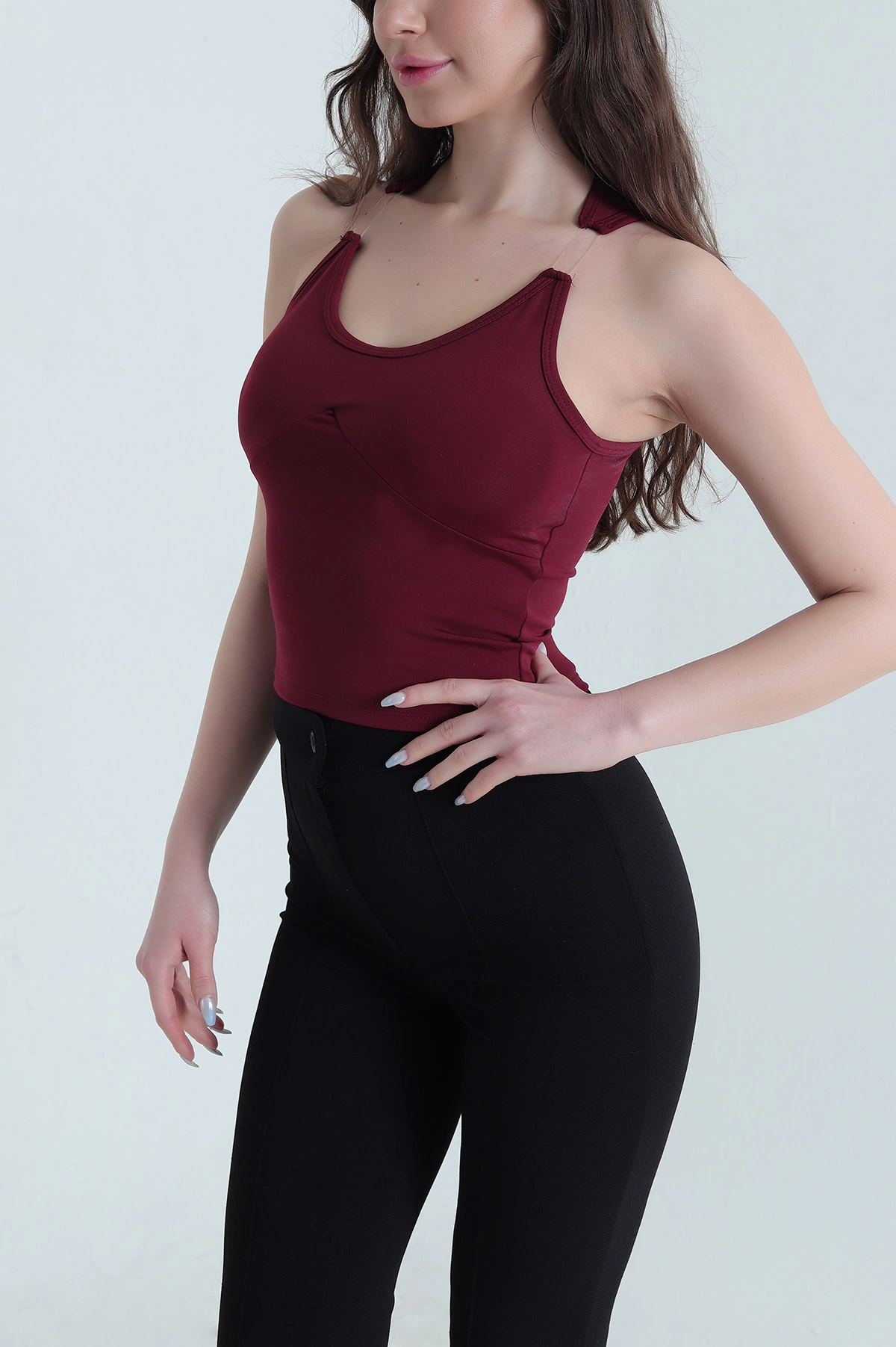 Mürdüm Destekli Scuba Kadın Bluz 448980