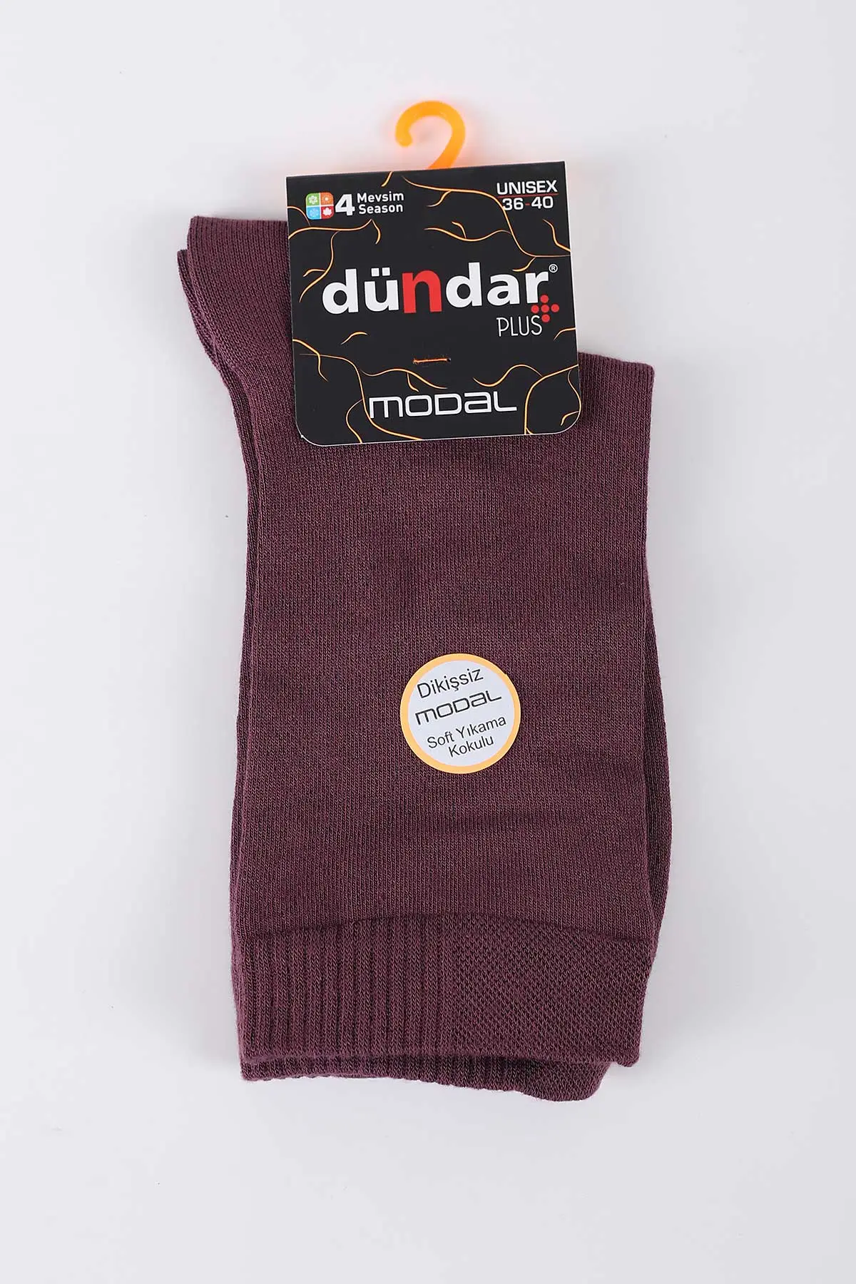 Mürdüm Dört Mevsim Unisex Modal Çorap (36-40) 423048