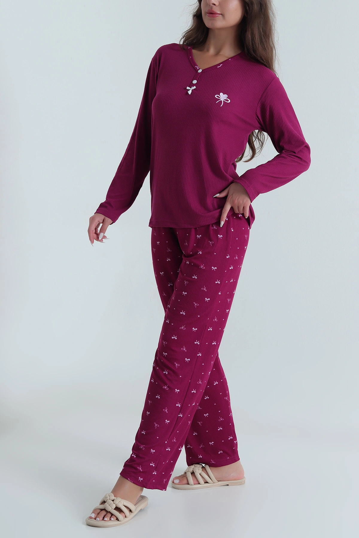 Mürdüm Milan Soft Fiyonklu Kadın Pijama Takımı 488924