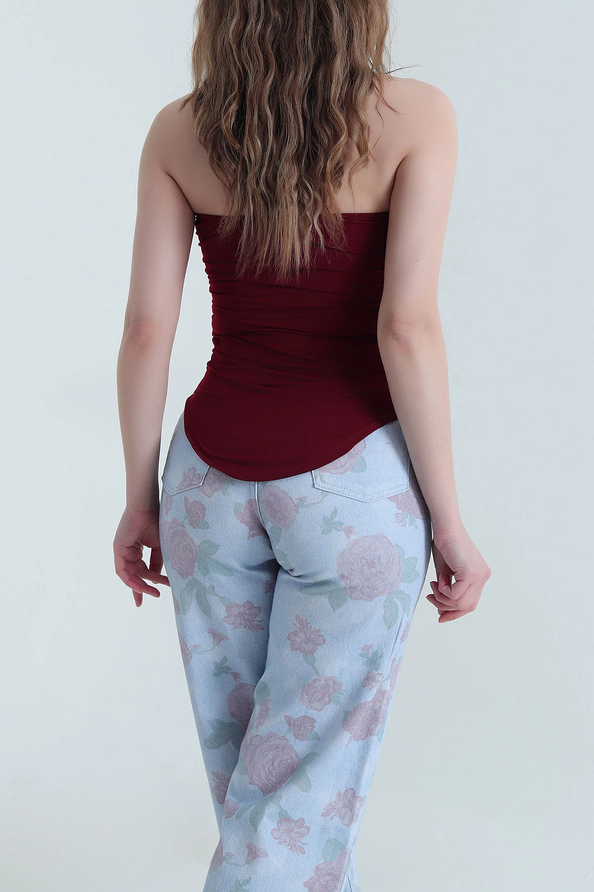 Mürdüm Oval Kesim Sandy Kadın Bluz 449031