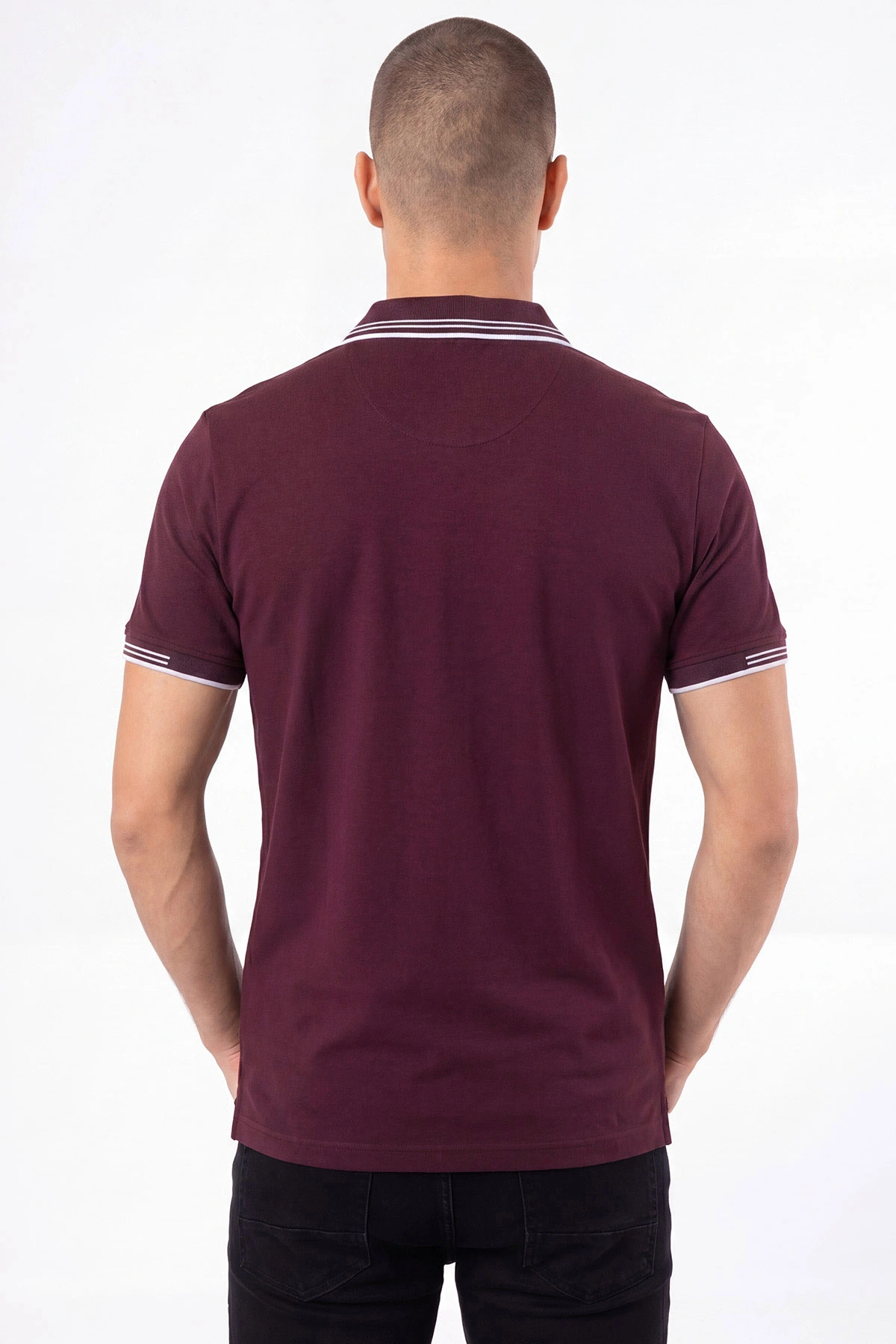 Mürdüm Oysho Kumaş Polo Yaka Erkek Tişört 462539