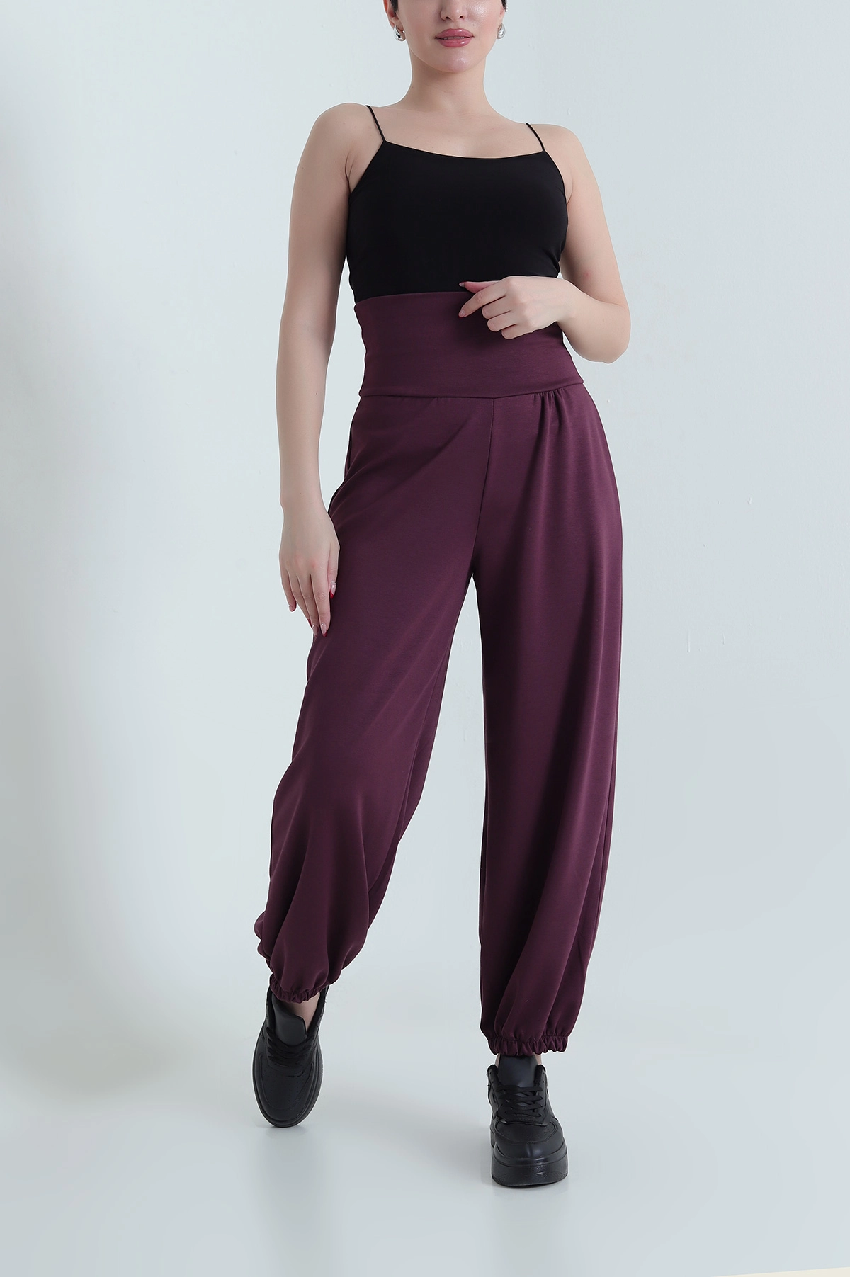 Mürdüm Paça Lastikli Oysho Kadın Pantolon 437907
