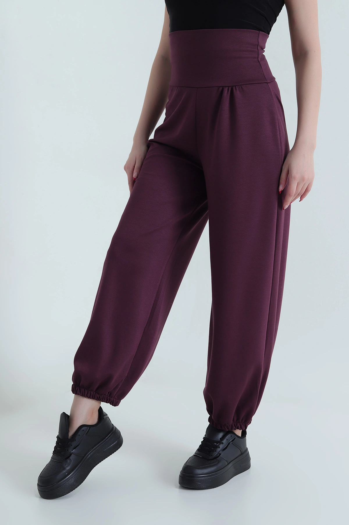Mürdüm Paça Lastikli Oysho Kadın Pantolon 437907