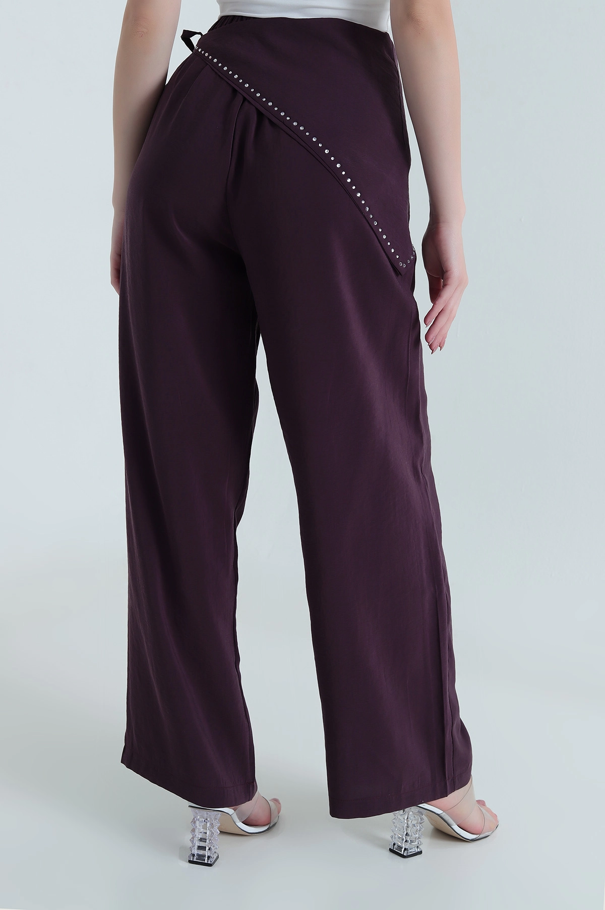 Mürdüm Suwet Modal Kumaş Kadın Pantolon 467095