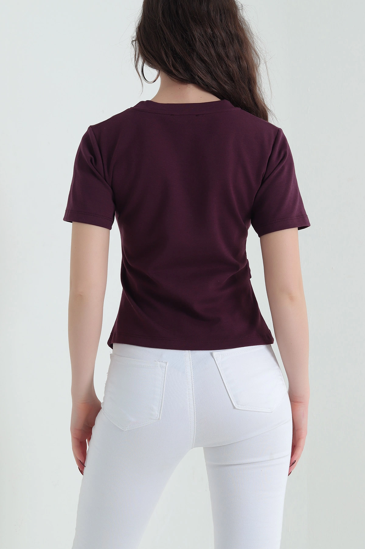 Mürdüm Tokalı Ribana Kadın Bluz 432978