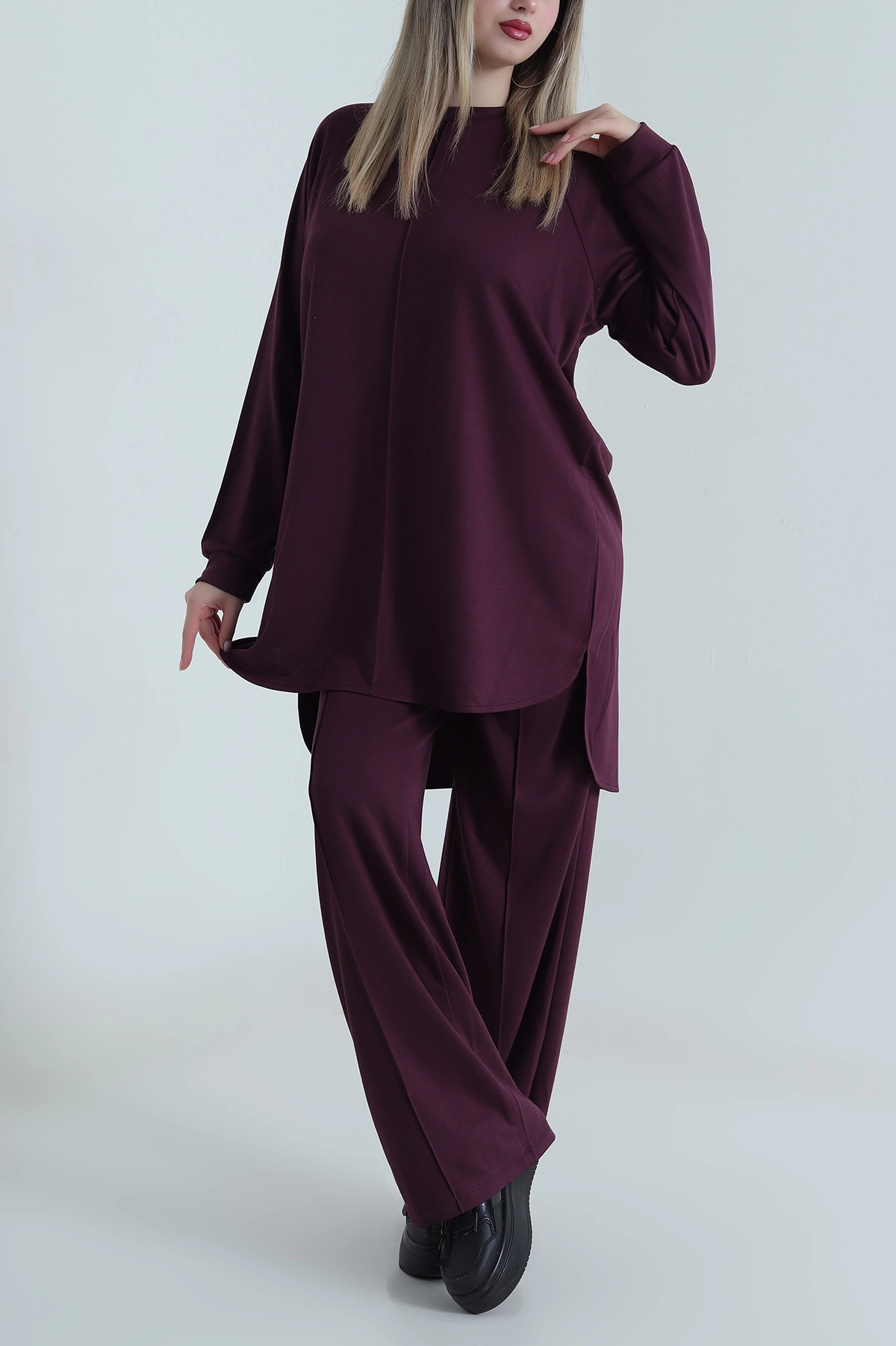 Mürdüm Tunik Pantolon Oysho Kadın İkili Takım 487335