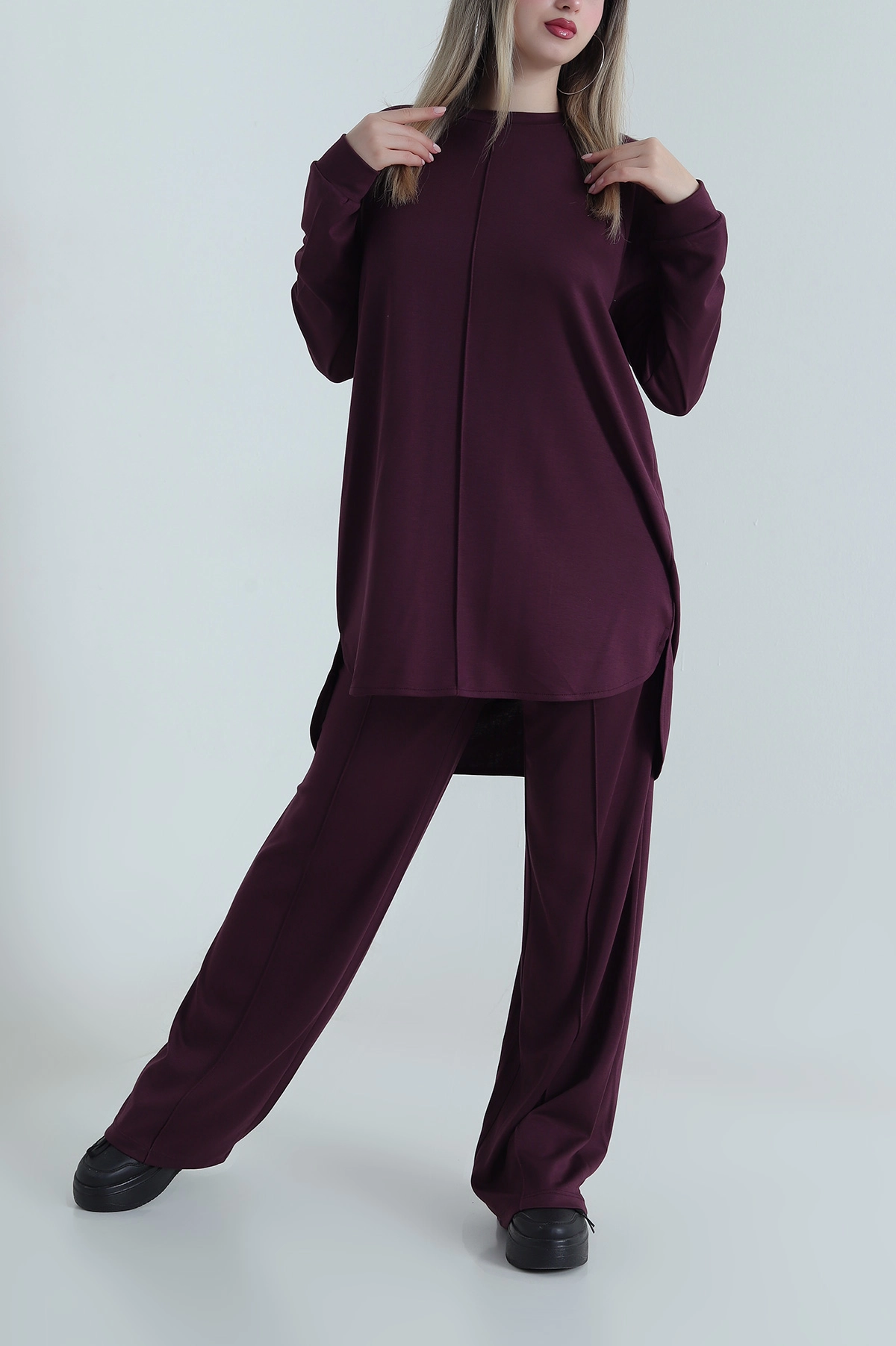 Mürdüm Tunik Pantolon Oysho Kadın İkili Takım 487335