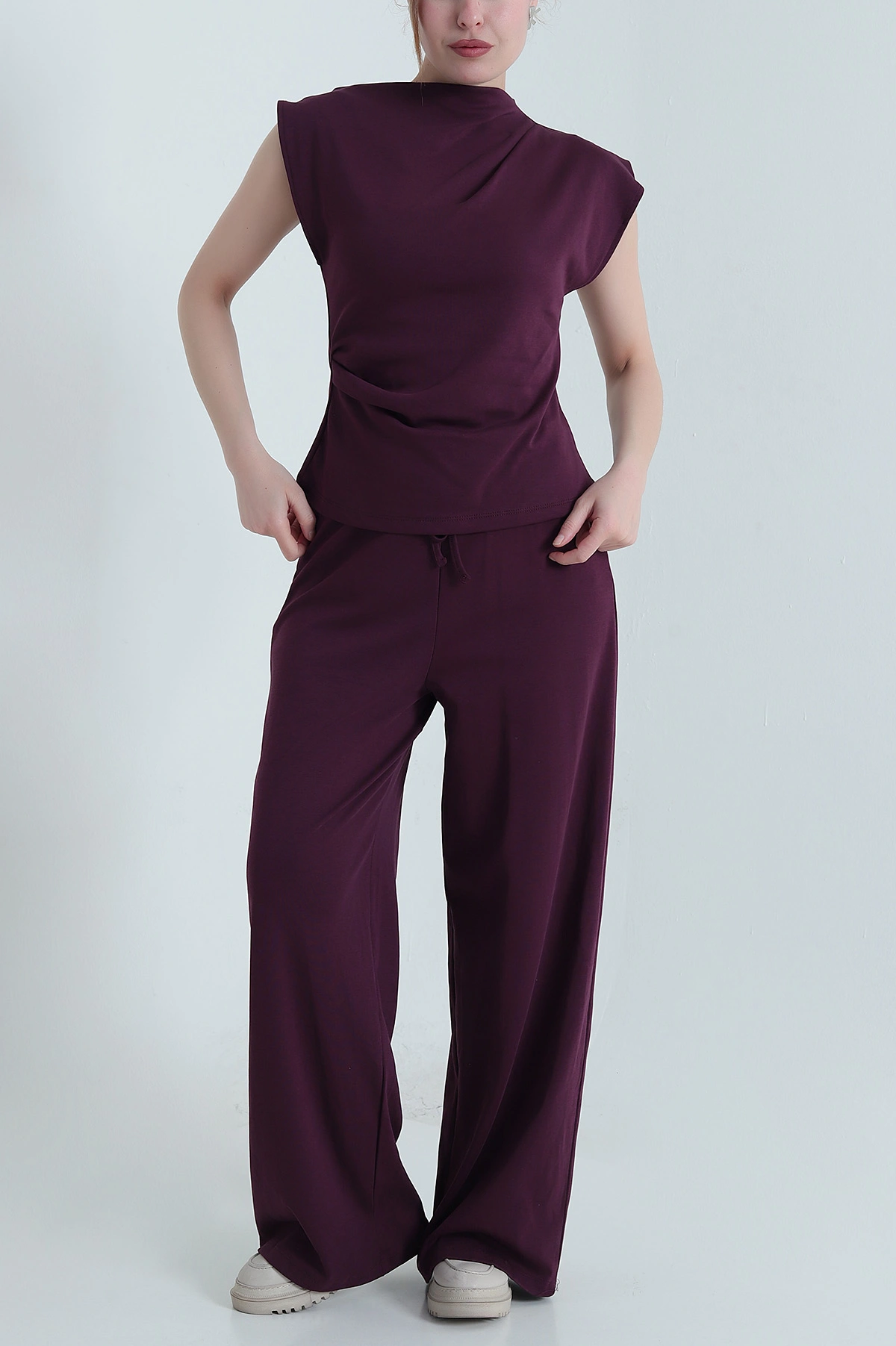 Mürdüm Yeni Sezon Pantolon Bluz Kadın İkili Takım 451016