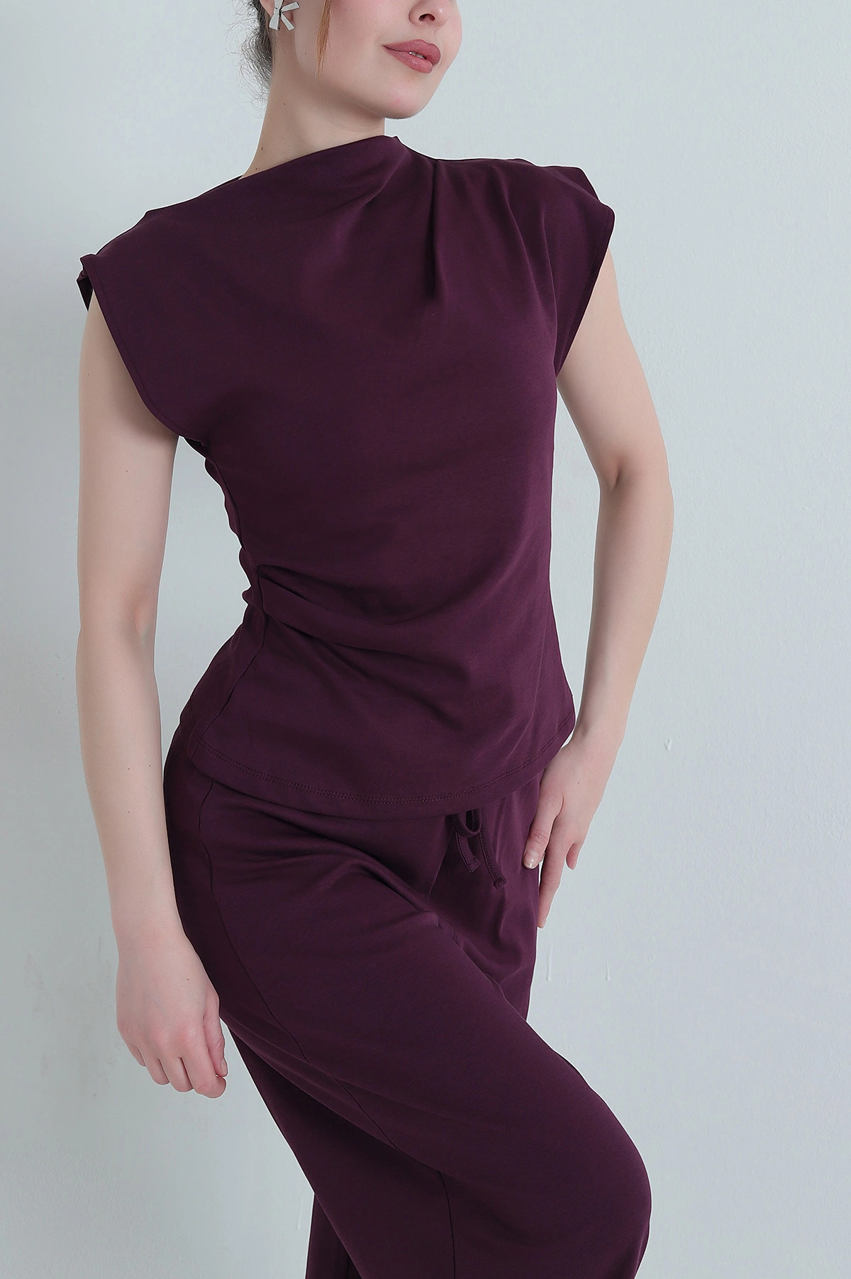 Mürdüm Yeni Sezon Pantolon Bluz Kadın İkili Takım 451016