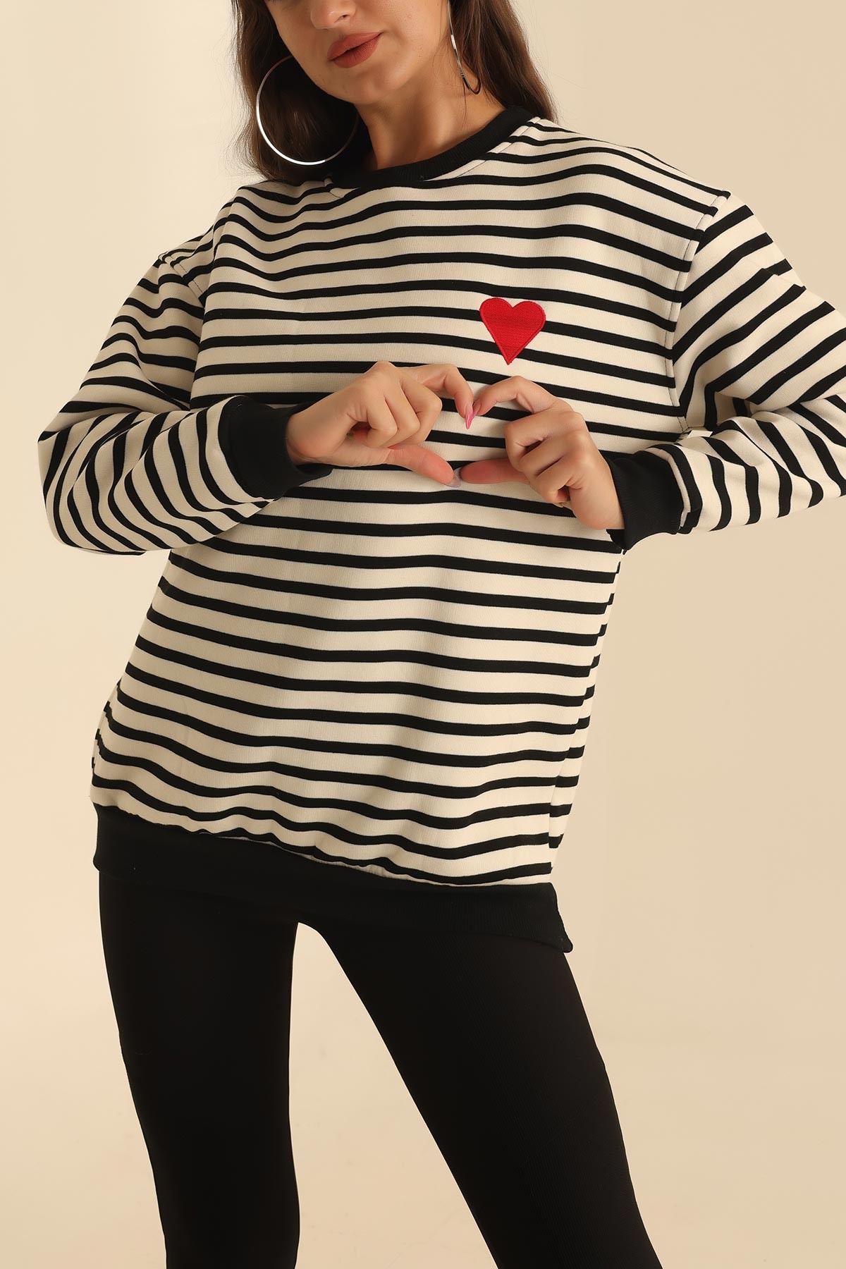 Nakışlı İçi Şardonlu Sweat 204861