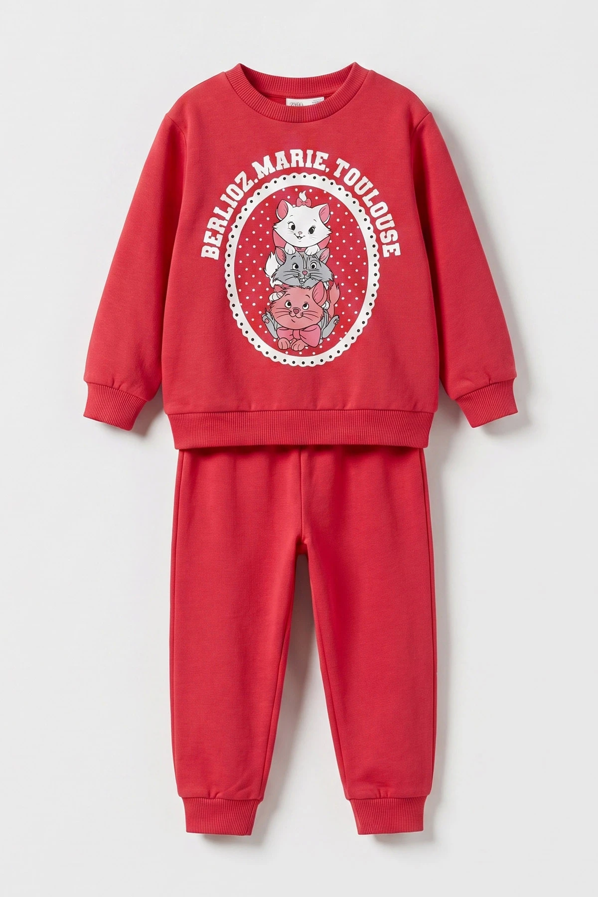 Nar Çiçeği (0-4 Yaş)  Kedicikler Baskılı 2 İp Kız Bebek&Çocuk Mevsimlik Takım 481088