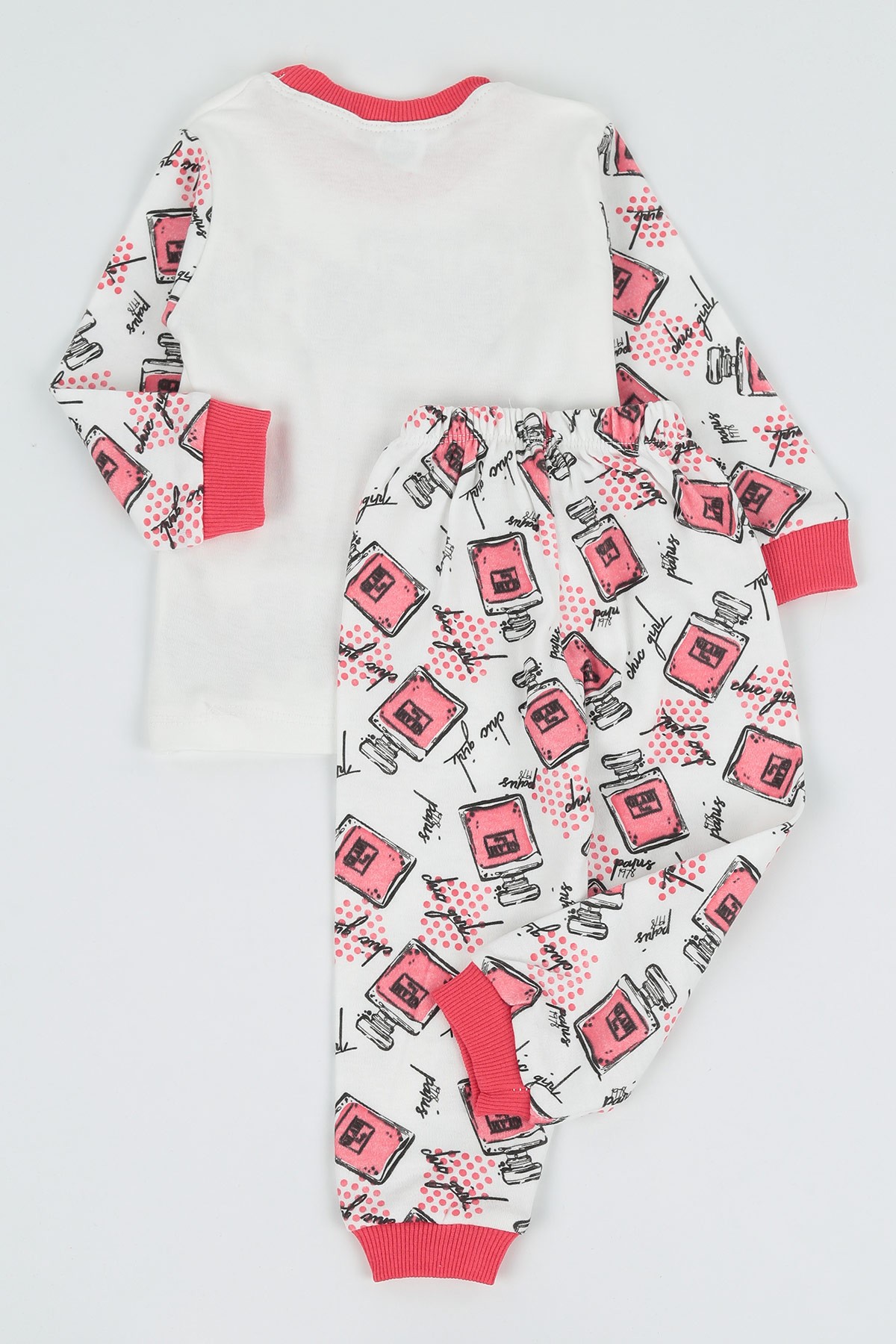 Nar Çiçeği (1-3 Yaş) Parfümlü Desen Kız Çocuk Pijama Takım 135557