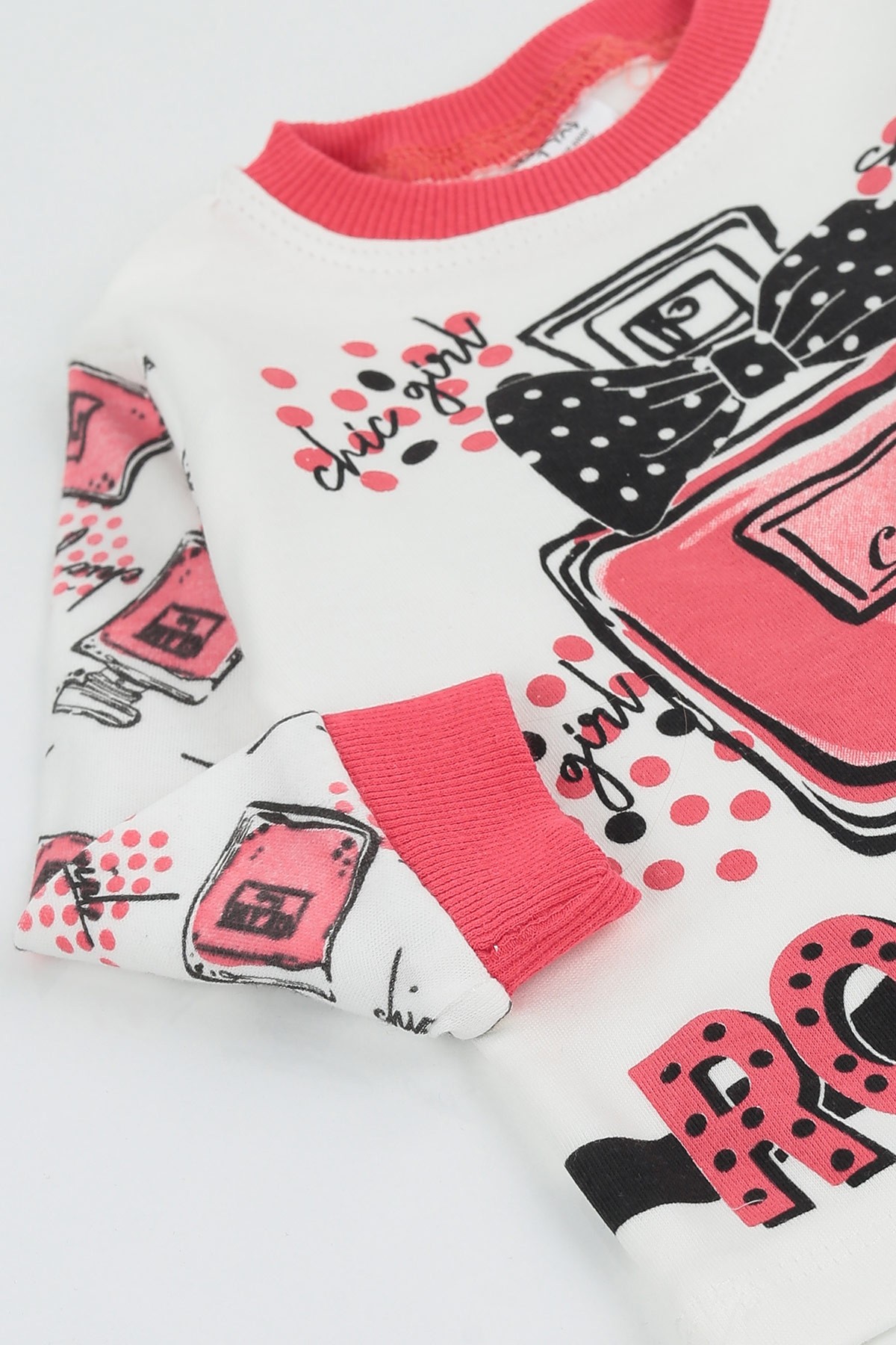 Nar Çiçeği (1-3 Yaş) Parfümlü Desen Kız Çocuk Pijama Takım 135557