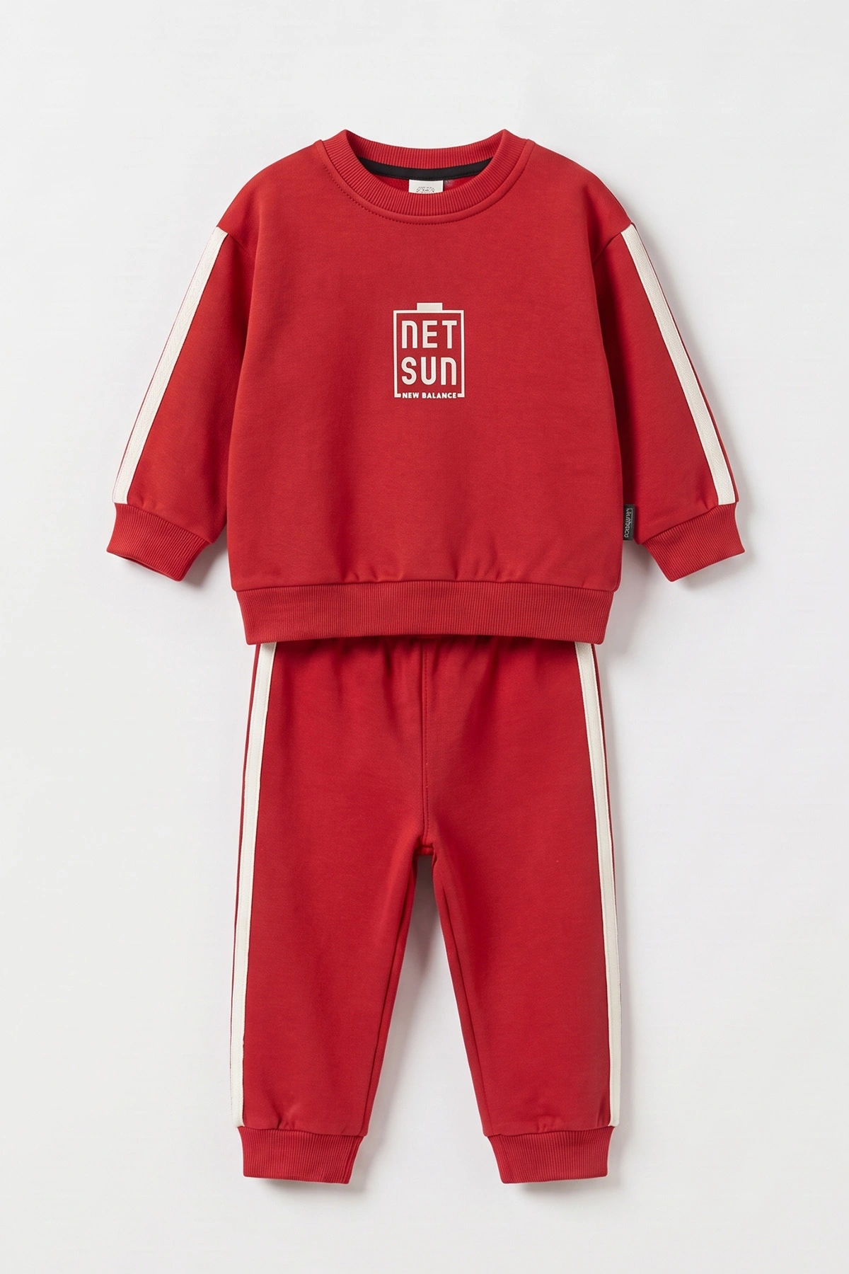 Nar Çiçeği (1-5 Yaş) New Balance Baskılı 3 İp Şardonlu Erkek Çocuk Kışlık Takım 497429