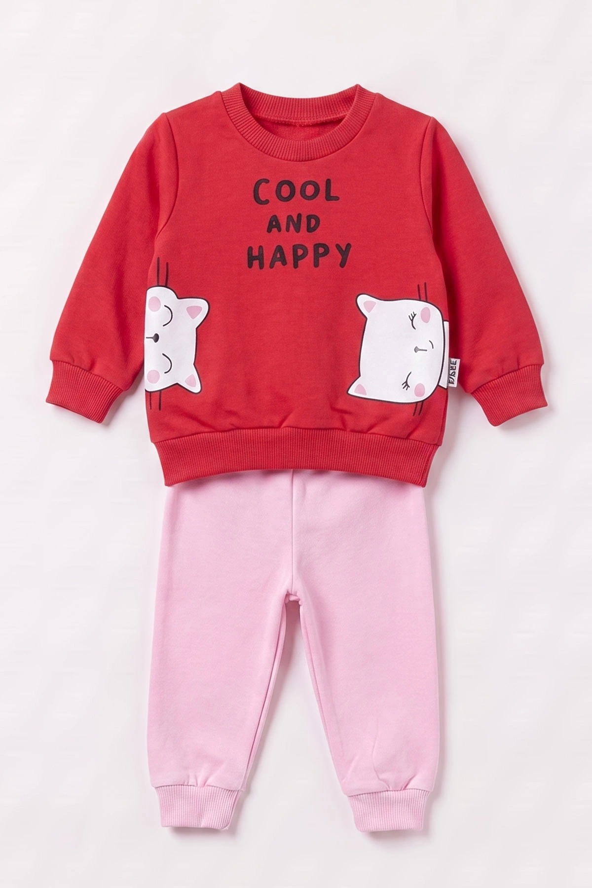 Nar Çiçeği (3-18 Ay)  Cool And Happy Baskılı 2 İp Kız Bebek Mevsimlik Takım 481124