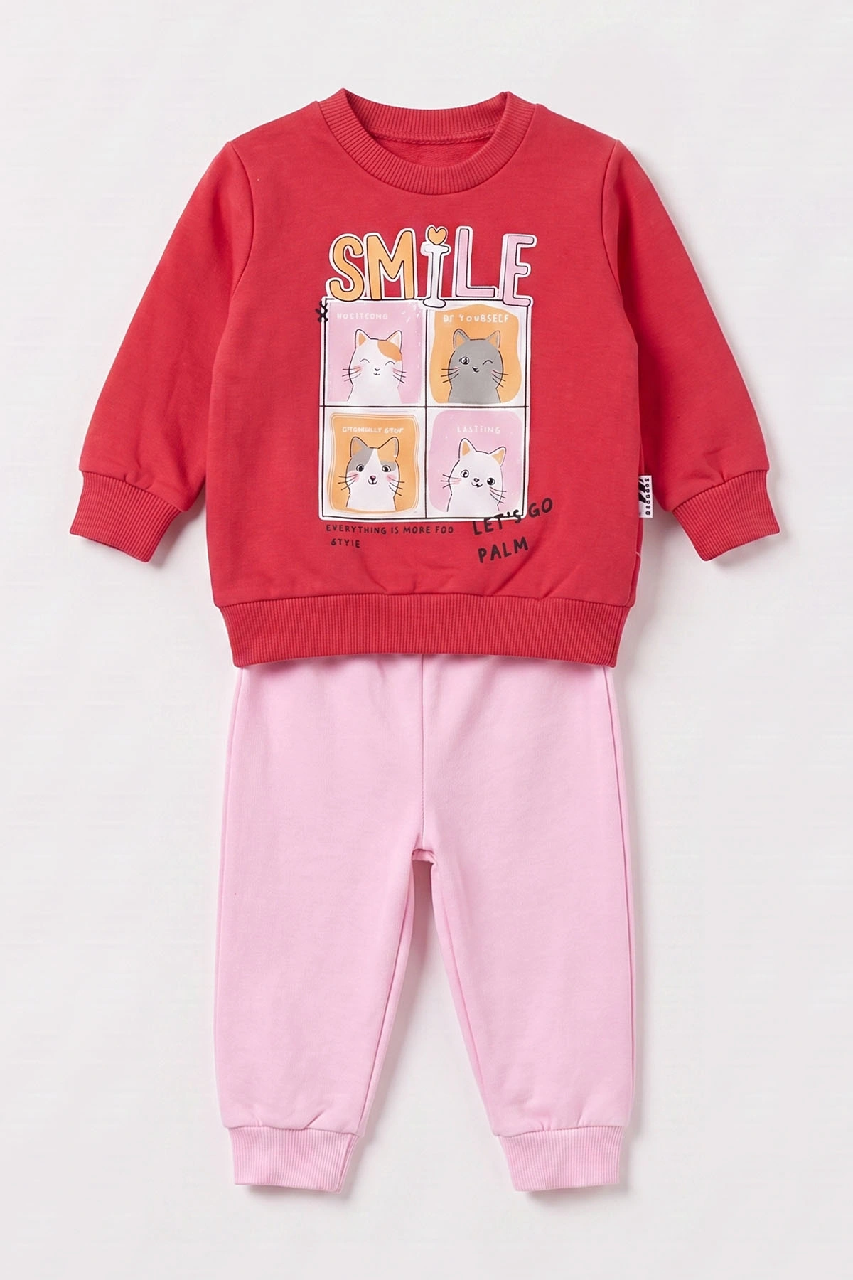 Nar Çiçeği (3-18 Ay) Smile Baskılı 2 İp Kız Bebek Mevsimlik Takım 481101