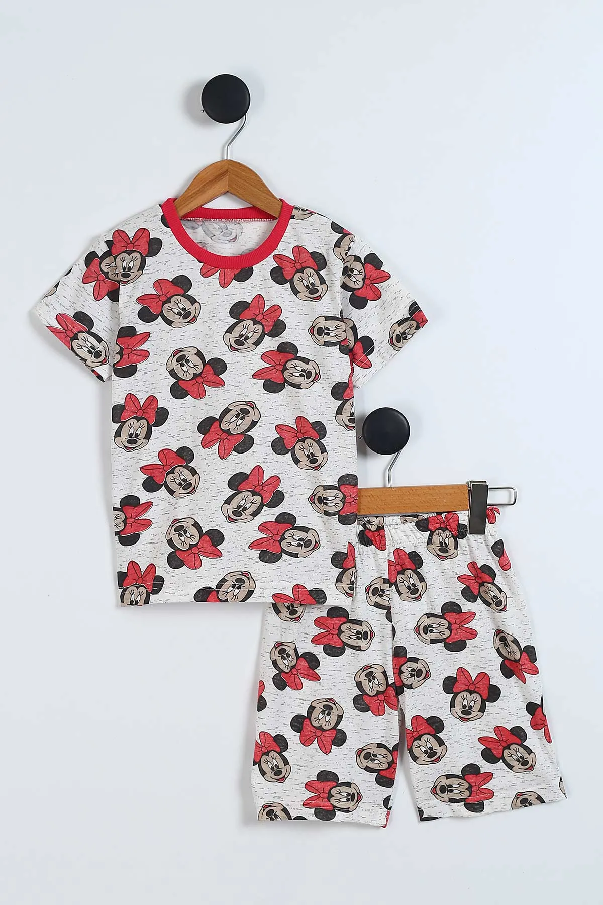 Nar Çiçeği (4-12 Yaş) Karakter Desenli Kısa Kol ve Şortlu Yazlık Kız Çocuk Pijama Takım 341036